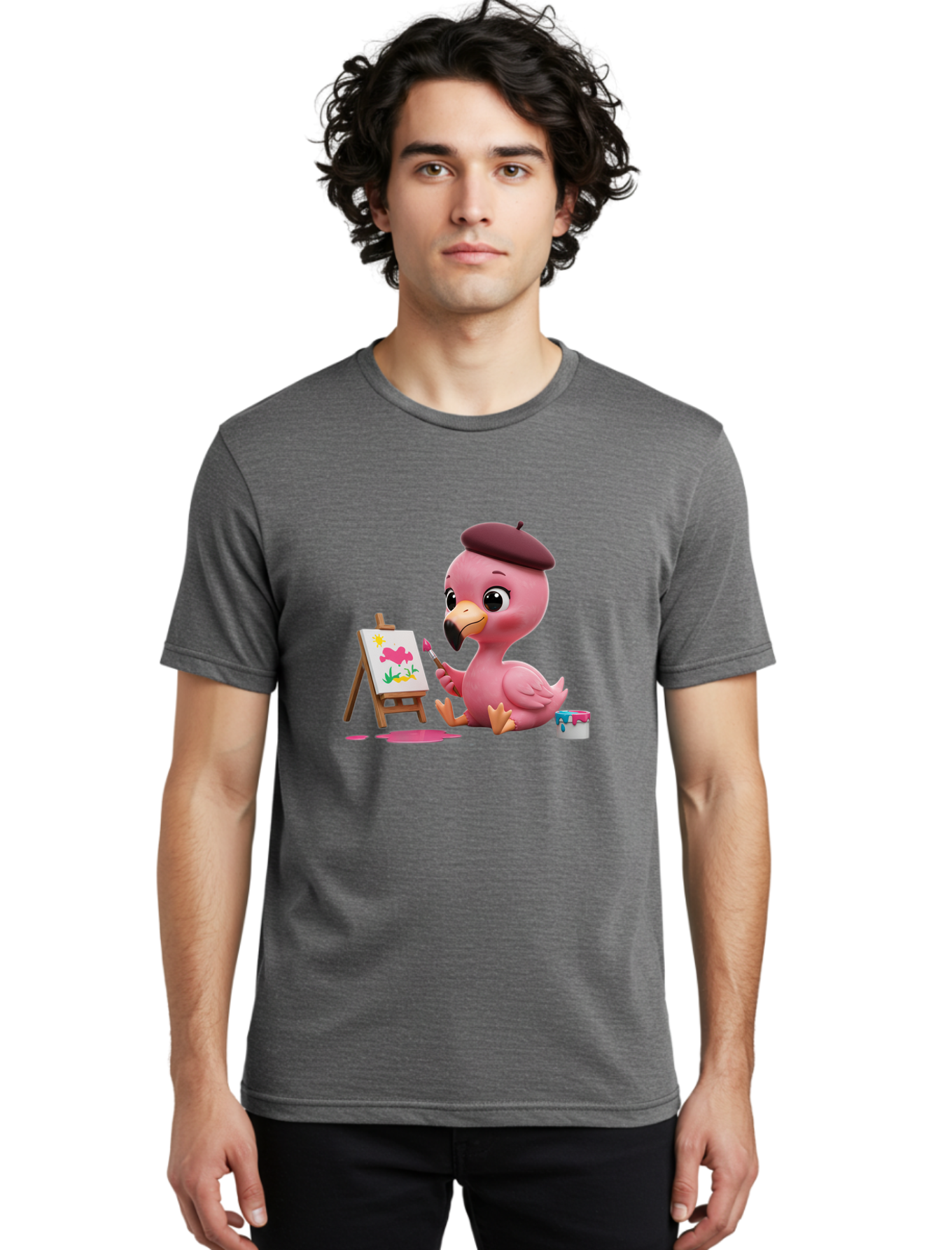 Flamingo-Artist Men'S Graphic Tee, 100% Cotton, Comfortable Casual Summer Wear, Machine Washable, Vintage Camera, Old Camera, Antique Camera, Black Camera, Classic Photography, Photography Equipment, Nostalgic Device, Film Camera, Camera Art Bak593