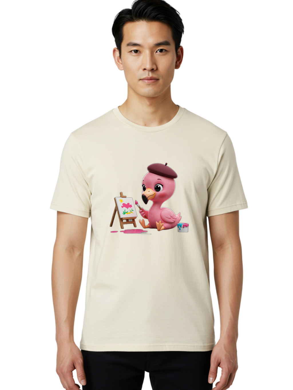 Flamingo-Artist Men'S Graphic Tee, 100% Cotton, Comfortable Casual Summer Wear, Machine Washable, Vintage Camera, Old Camera, Antique Camera, Black Camera, Classic Photography, Photography Equipment, Nostalgic Device, Film Camera, Camera Art Bak593