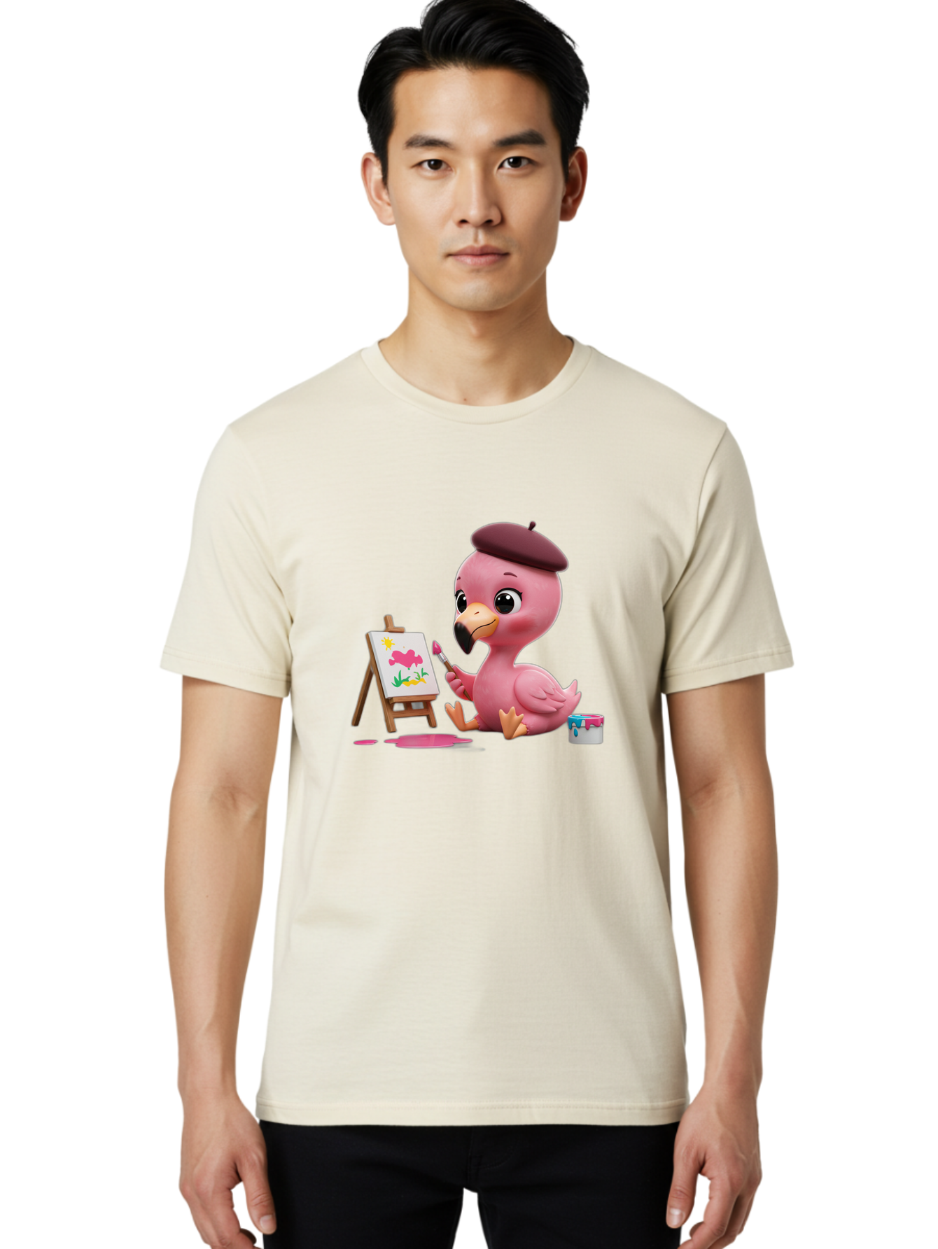 Flamingo-Artist Men'S Graphic Tee, 100% Cotton, Comfortable Casual Summer Wear, Machine Washable, Vintage Camera, Old Camera, Antique Camera, Black Camera, Classic Photography, Photography Equipment, Nostalgic Device, Film Camera, Camera Art Bak593