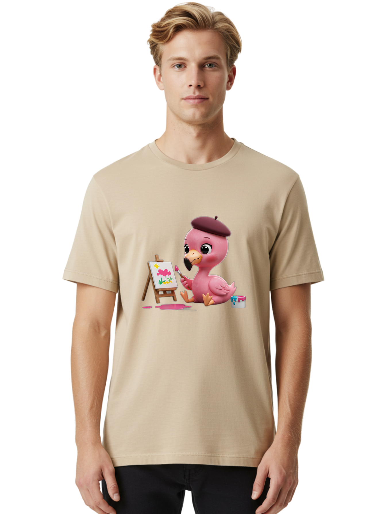 Flamingo-Artist Men'S Graphic Tee, 100% Cotton, Comfortable Casual Summer Wear, Machine Washable, Vintage Camera, Old Camera, Antique Camera, Black Camera, Classic Photography, Photography Equipment, Nostalgic Device, Film Camera, Camera Art Bak593