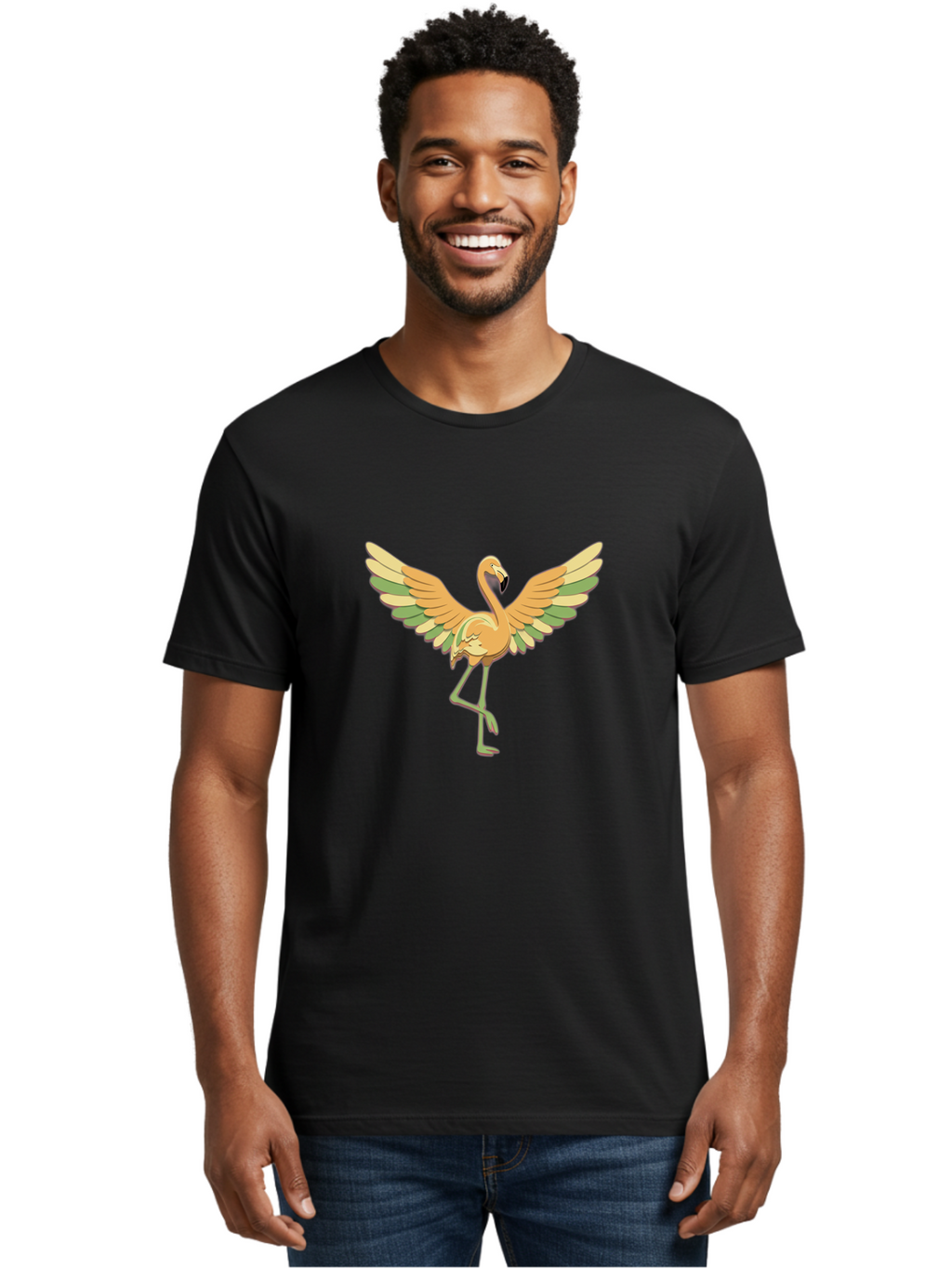 Flamingo-Dancing Men'S Graphic Tee, 100% Cotton, Comfortable Casual Summer Wear, Machine Washable, Vintage Camera, Old Camera, Antique Camera, Black Camera, Classic Photography, Photography Equipment, Nostalgic Device, Film Camera, Camera Art Bak594