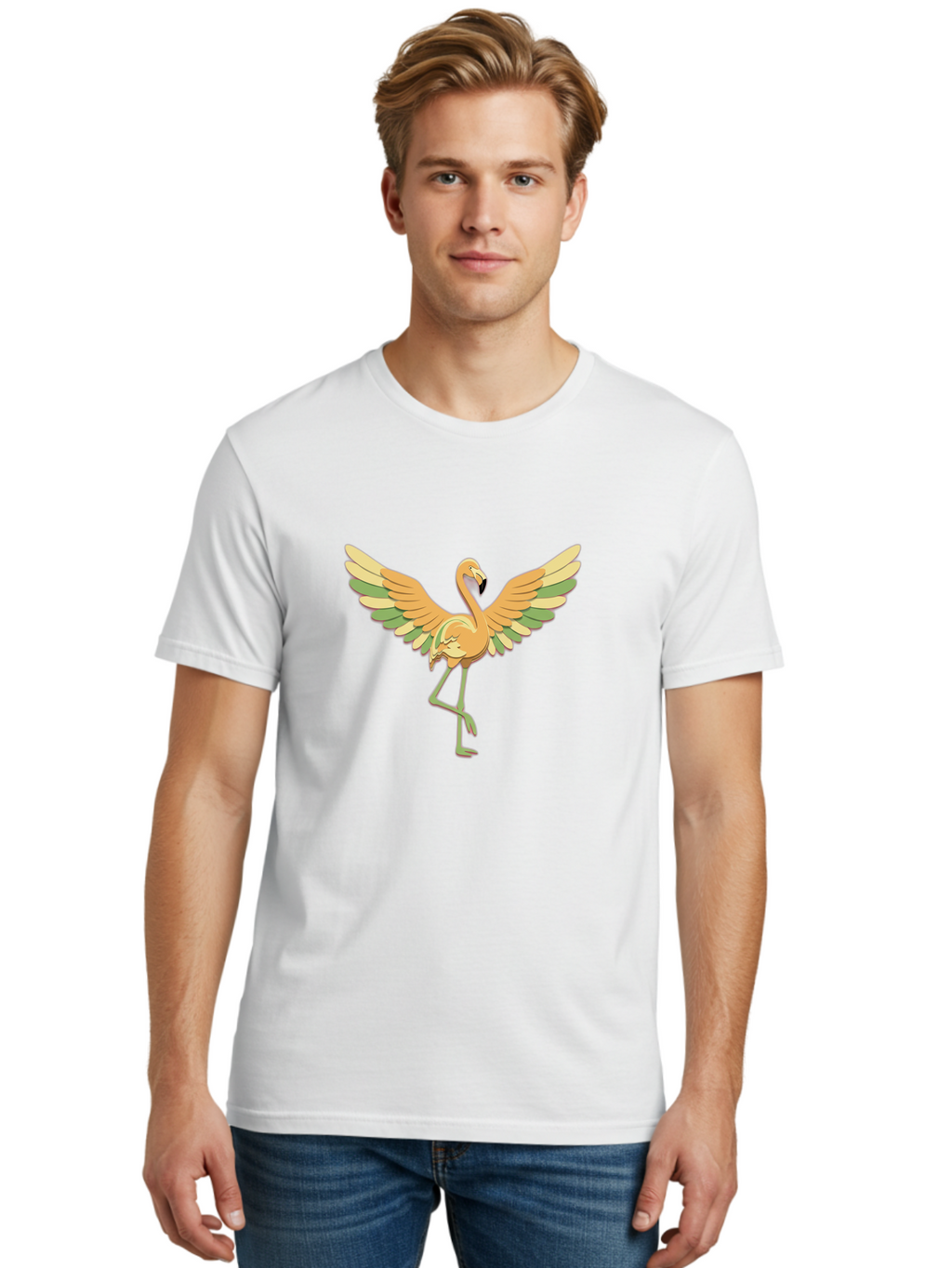 Flamingo-Dancing Men'S Graphic Tee, 100% Cotton, Comfortable Casual Summer Wear, Machine Washable, Vintage Camera, Old Camera, Antique Camera, Black Camera, Classic Photography, Photography Equipment, Nostalgic Device, Film Camera, Camera Art Bak594