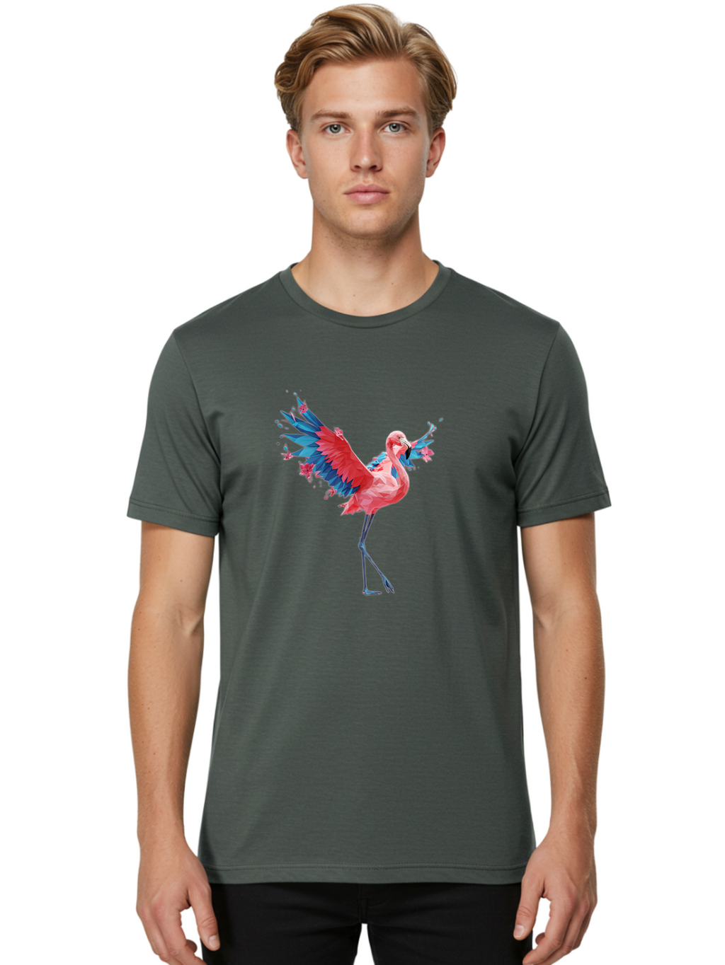 Flamingo-Dismantling Men'S Graphic Tee, 100% Cotton, Comfortable Casual Summer Wear, Machine Washable, Vintage Camera, Old Camera, Antique Camera, Black Camera, Classic Photography, Photography Equipment, Nostalgic Device, Film Camera, Bak595