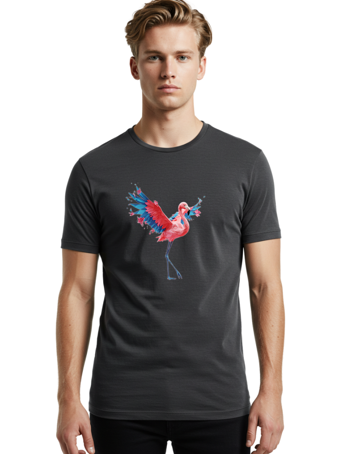 Flamingo-Dismantling Men'S Graphic Tee, 100% Cotton, Comfortable Casual Summer Wear, Machine Washable, Vintage Camera, Old Camera, Antique Camera, Black Camera, Classic Photography, Photography Equipment, Nostalgic Device, Film Camera, Bak595