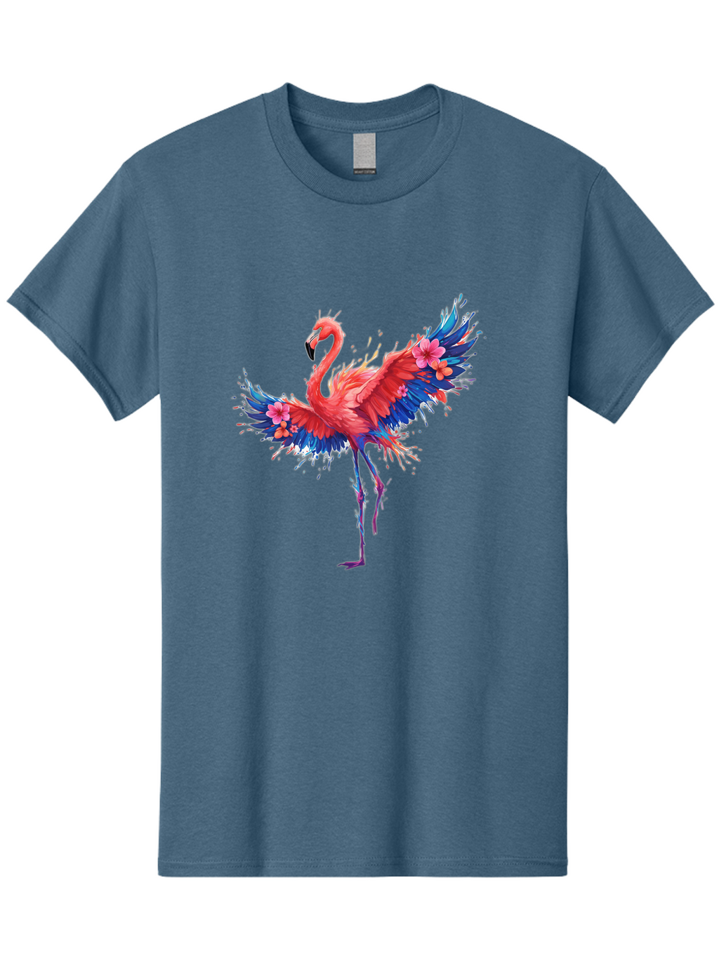 Flamingo-With-Flowers Men'S Graphic Tee, 100% Cotton, Comfortable Casual Summer Wear, Machine Washable, Vintage Camera, Old Camera, Antique Camera, Black Camera, Classic Photography, Photography Equipment, Nostalgic Device, Film Camera, Bak603