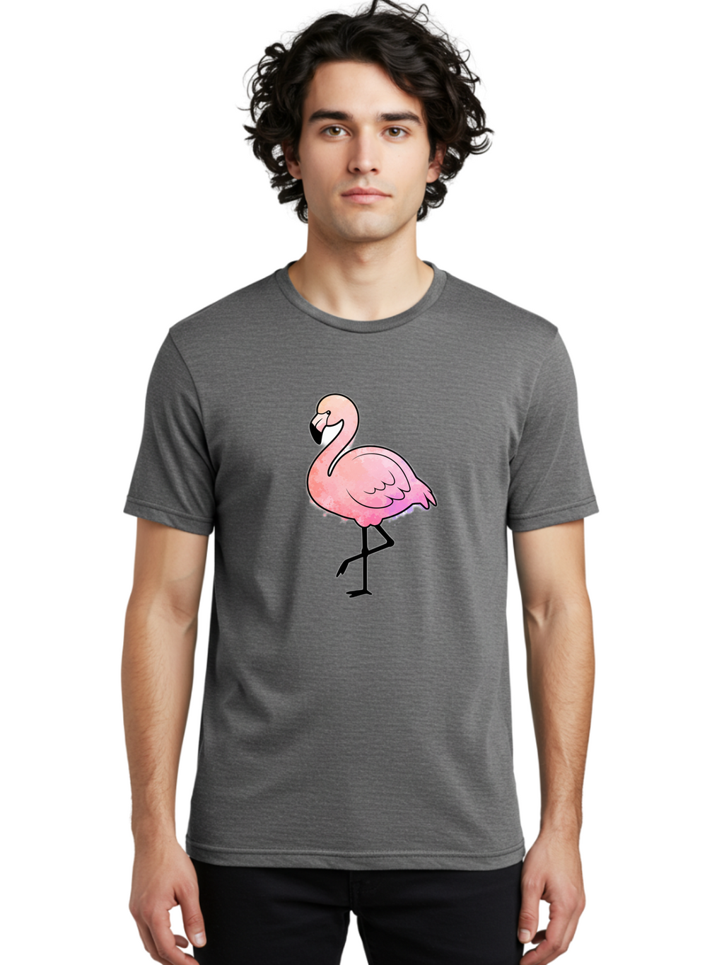 Flamingo Men'S Graphic Tee, 100% Cotton, Comfortable Casual Summer Wear, Machine Washable, Vintage Camera, Old Camera, Antique Camera, Black Camera, Classic Photography, Photography Equipment, Nostalgic Device, Film Camera, Camera Art Bak605