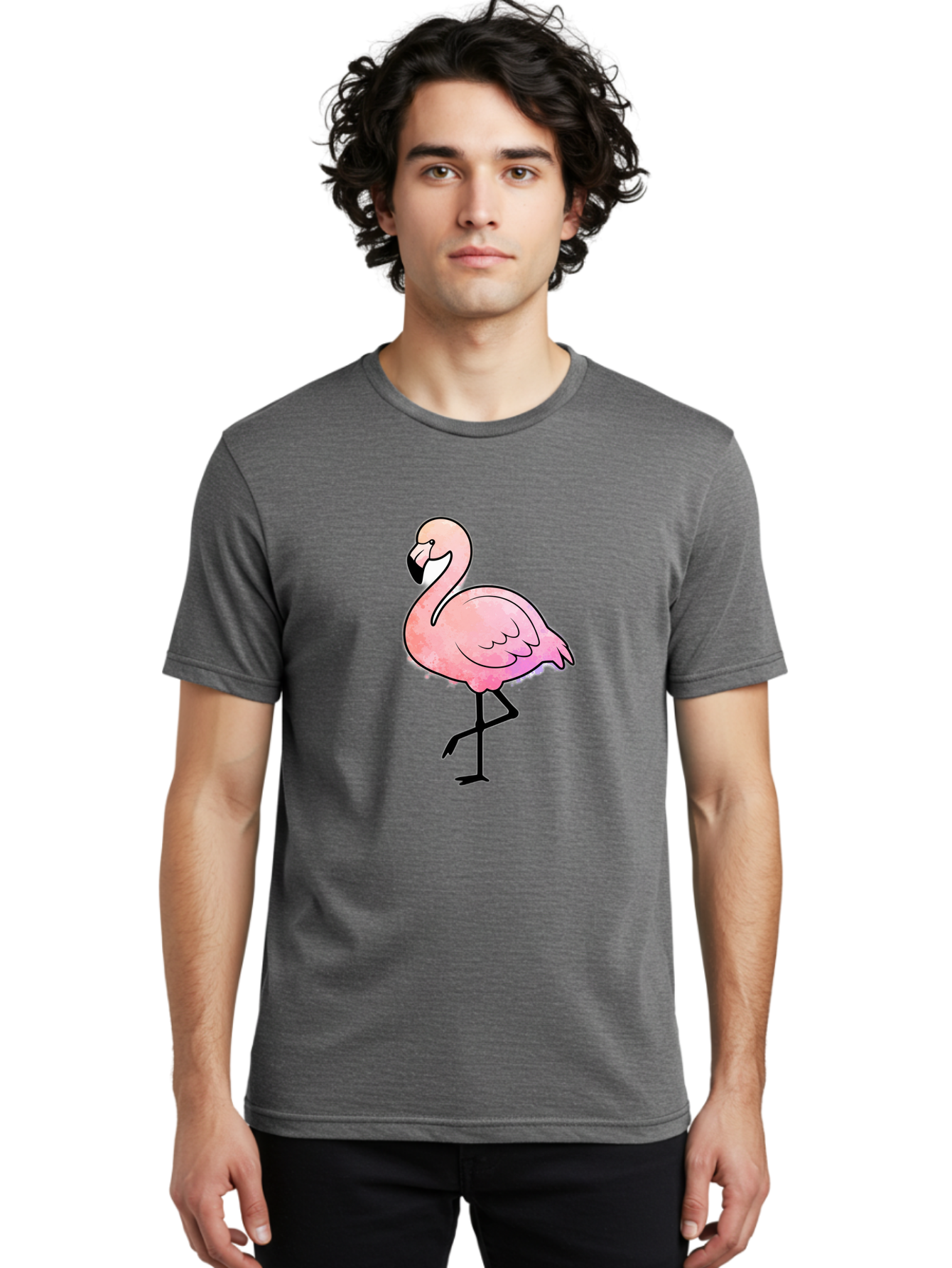 Flamingo Men'S Graphic Tee, 100% Cotton, Comfortable Casual Summer Wear, Machine Washable, Vintage Camera, Old Camera, Antique Camera, Black Camera, Classic Photography, Photography Equipment, Nostalgic Device, Film Camera, Camera Art Bak605