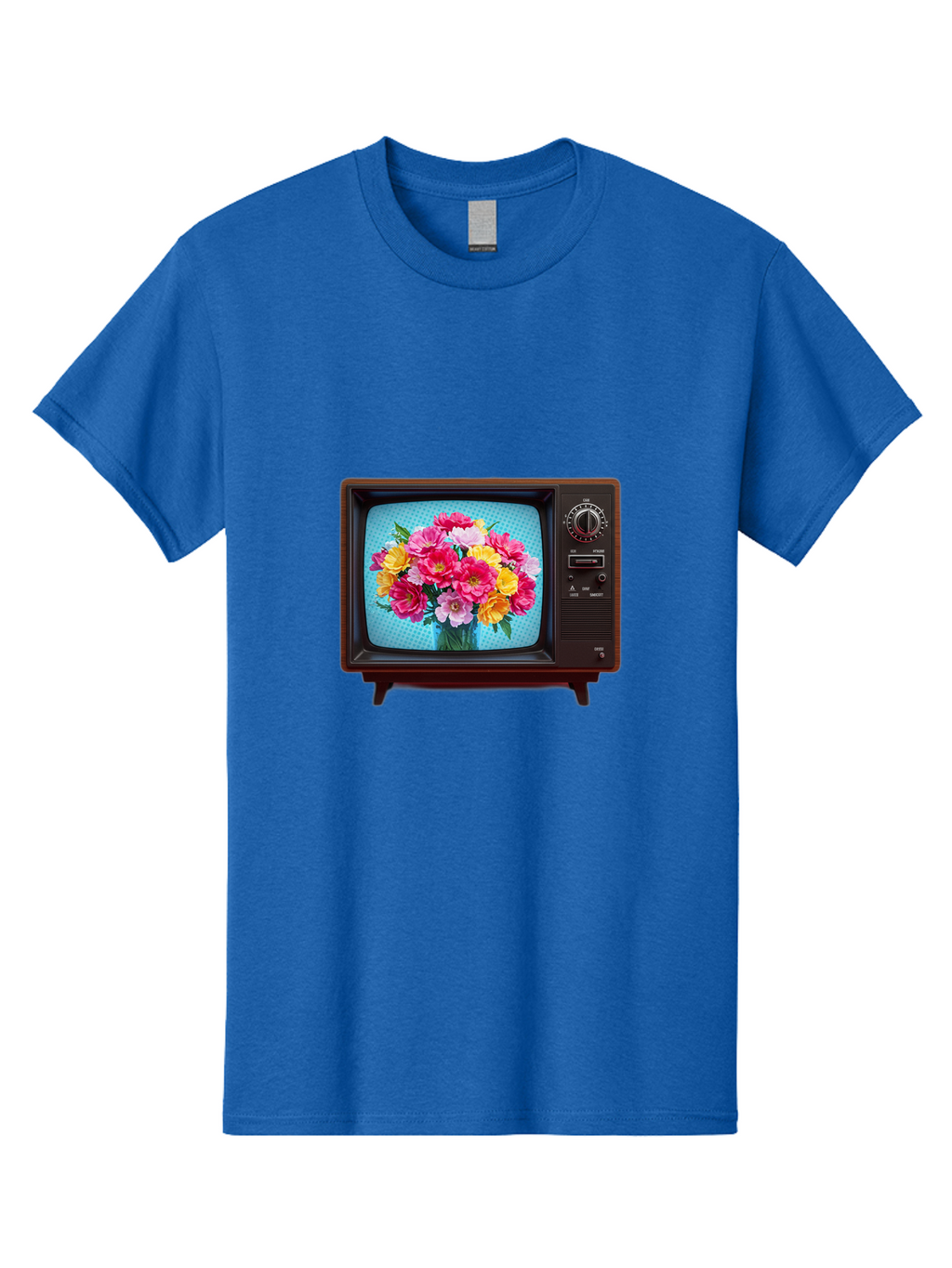 Floral-Bouquet-Tv Men'S Graphic Tee, 100% Cotton, Comfortable Casual Summer Wear, Machine Washable, Vintage Camera, Old Camera, Antique Camera, Black Camera, Classic Photography, Photography Equipment, Nostalgic Device, Film Camera, Camera Art Bak607