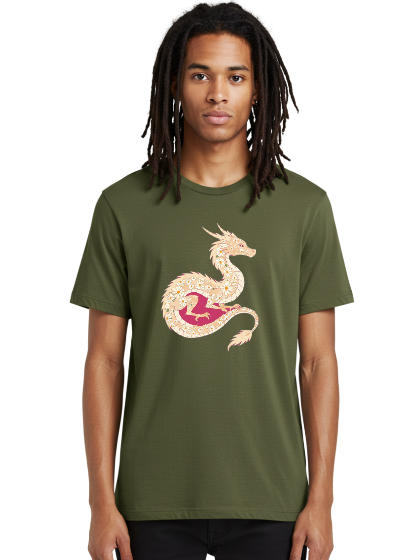 Floral-Dragon Men'S Graphic Tee, 100% Cotton, Comfortable Casual Summer Wear, Machine Washable, Vintage Camera, Old Camera, Antique Camera, Black Camera, Classic Photography, Photography Equipment, Nostalgic Device, Film Camera, Camera Art Bak609