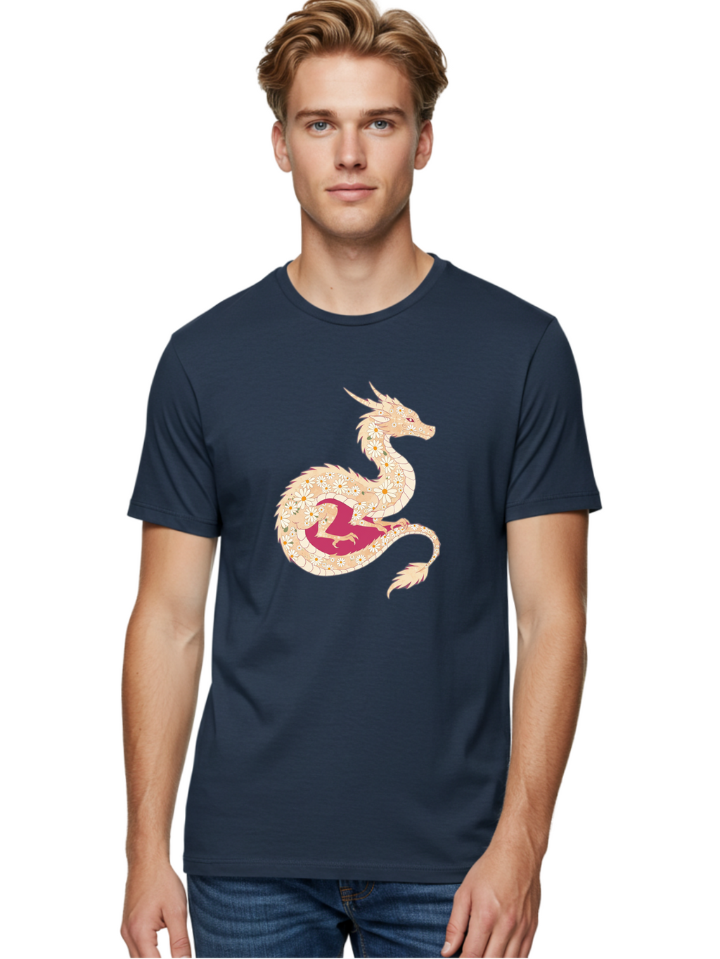 Floral-Dragon Men'S Graphic Tee, 100% Cotton, Comfortable Casual Summer Wear, Machine Washable, Vintage Camera, Old Camera, Antique Camera, Black Camera, Classic Photography, Photography Equipment, Nostalgic Device, Film Camera, Camera Art Bak609
