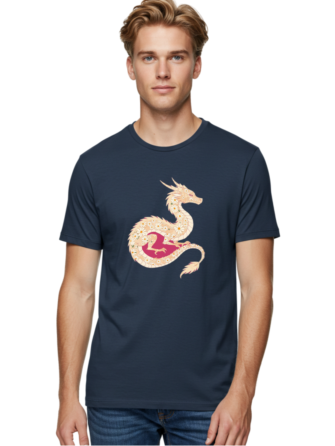 Floral-Dragon Men'S Graphic Tee, 100% Cotton, Comfortable Casual Summer Wear, Machine Washable, Vintage Camera, Old Camera, Antique Camera, Black Camera, Classic Photography, Photography Equipment, Nostalgic Device, Film Camera, Camera Art Bak609