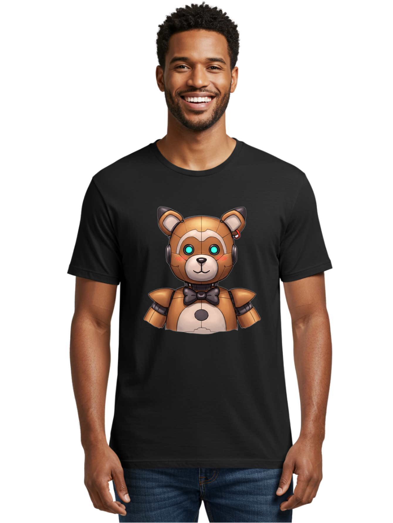 Fnaf-Freddy Men'S Graphic Tee, 100% Cotton, Comfortable Casual Summer Wear, Machine Washable, Vintage Camera, Old Camera, Antique Camera, Black Camera, Classic Photography, Photography Equipment, Nostalgic Device, Film Camera, Camera Art Bak617