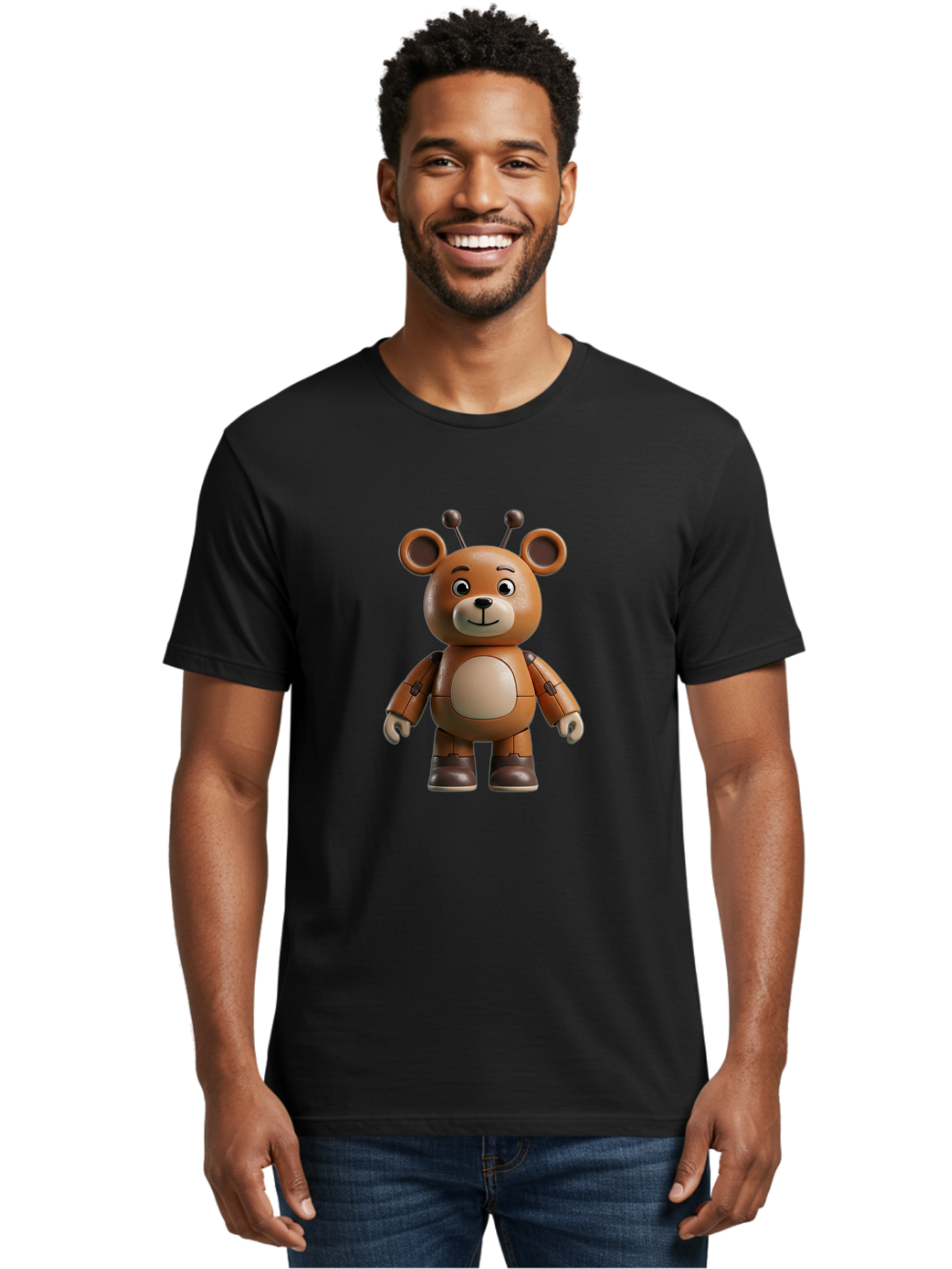 Fnaf-Teddy-Bear Men'S Graphic Tee, 100% Cotton, Comfortable Casual Summer Wear, Machine Washable, Vintage Camera, Old Camera, Antique Camera, Black Camera, Classic Photography, Photography Equipment, Nostalgic Device, Film Camera, Camera Art Bak619