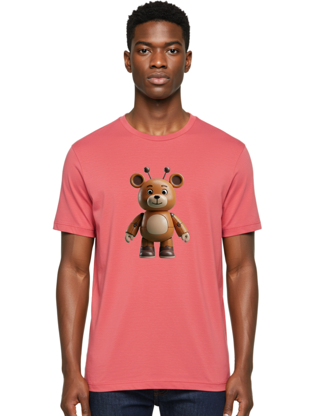 Fnaf-Teddy-Bear Men'S Graphic Tee, 100% Cotton, Comfortable Casual Summer Wear, Machine Washable, Vintage Camera, Old Camera, Antique Camera, Black Camera, Classic Photography, Photography Equipment, Nostalgic Device, Film Camera, Camera Art Bak619