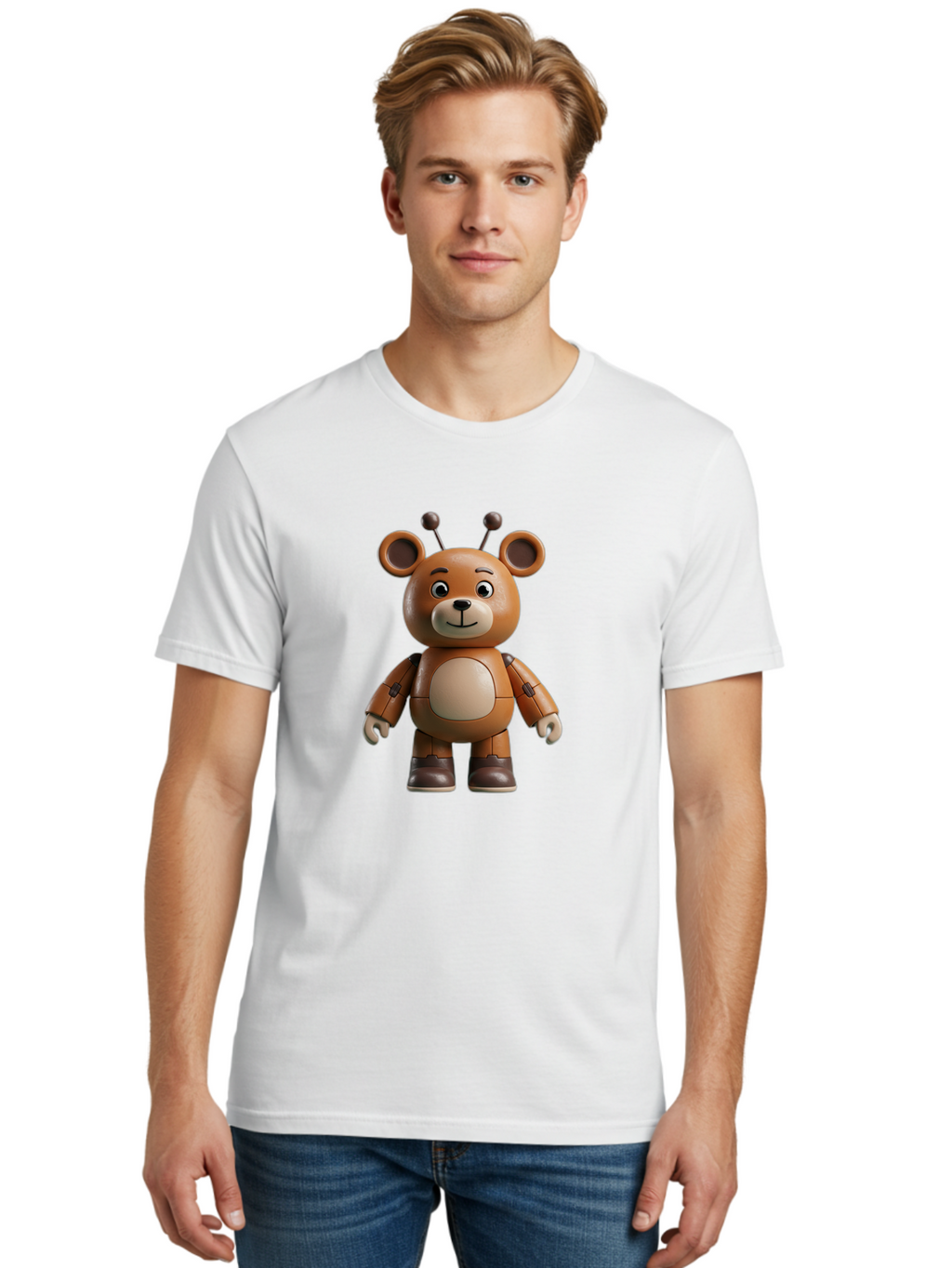 Fnaf-Teddy-Bear Men'S Graphic Tee, 100% Cotton, Comfortable Casual Summer Wear, Machine Washable, Vintage Camera, Old Camera, Antique Camera, Black Camera, Classic Photography, Photography Equipment, Nostalgic Device, Film Camera, Camera Art Bak619