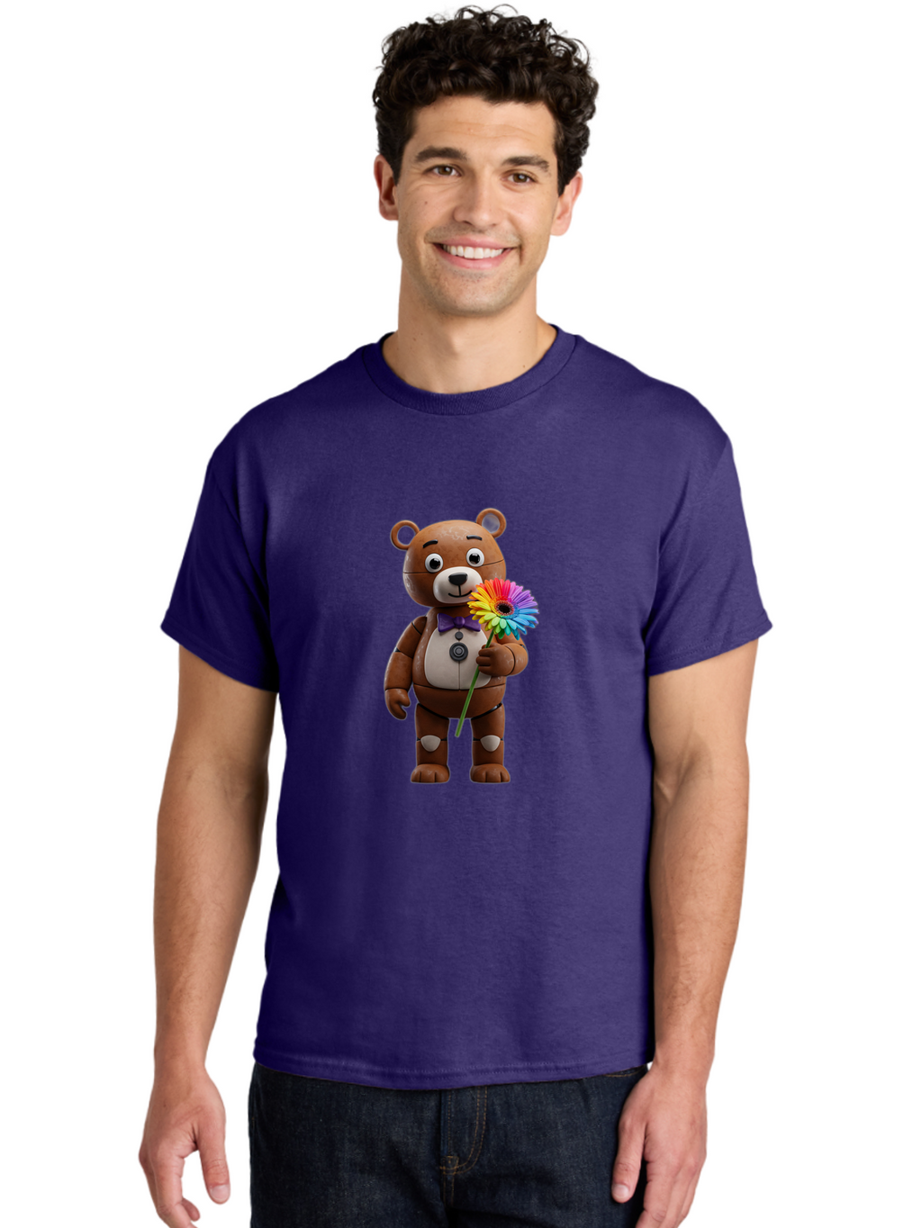 Fnaf-Teddy Men'S Graphic Tee, 100% Cotton, Comfortable Casual Summer Wear, Machine Washable, Vintage Camera, Old Camera, Antique Camera, Black Camera, Classic Photography, Photography Equipment, Nostalgic Device, Film Camera, Camera Art Bak620