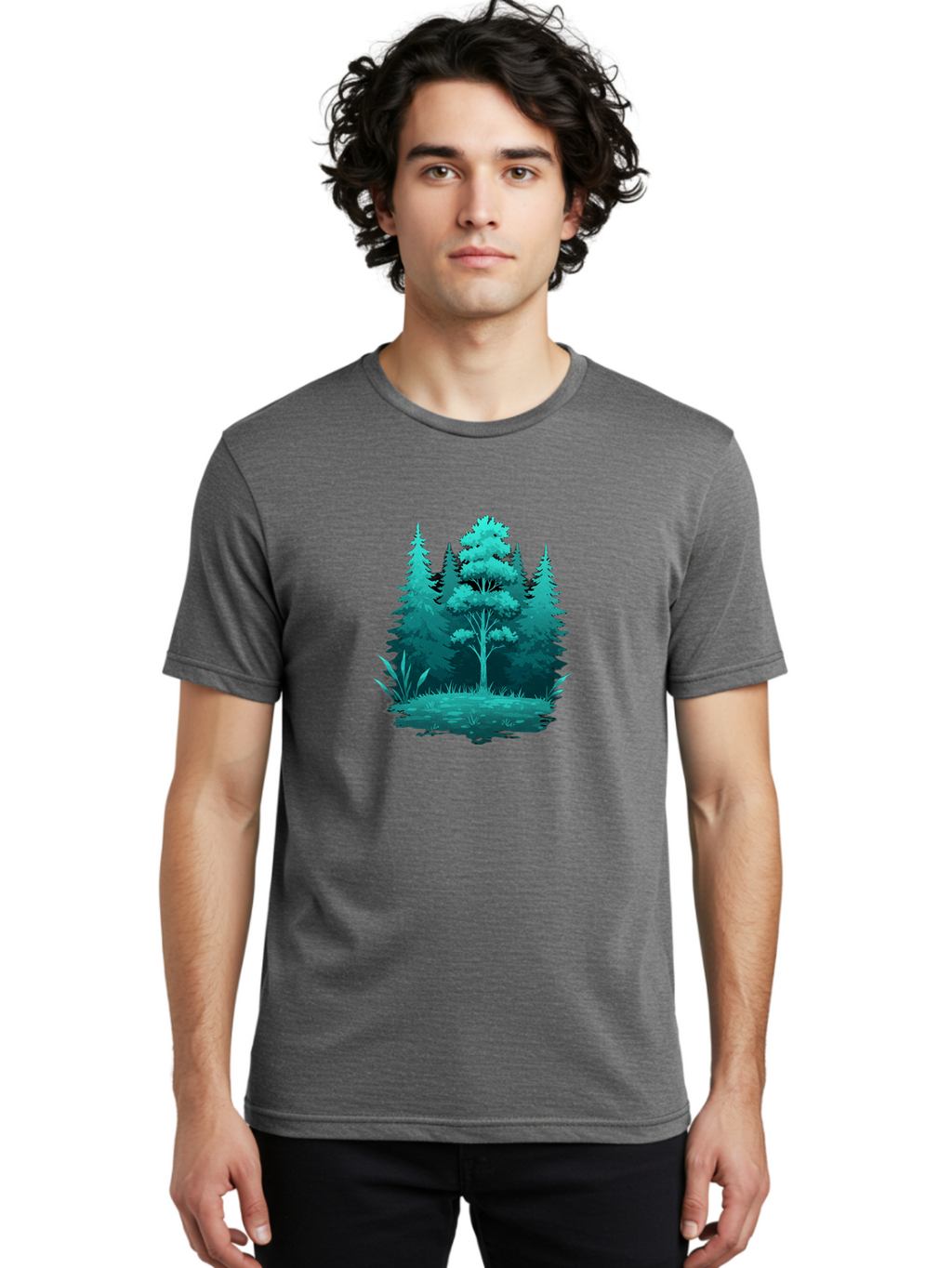 Forest-Trees Men'S Graphic Tee, 100% Cotton, Comfortable Casual Summer Wear, Machine Washable, Vintage Camera, Old Camera, Antique Camera, Black Camera, Classic Photography, Photography Equipment, Nostalgic Device, Film Camera, Camera Art Bak621