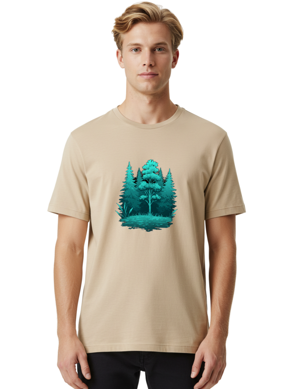 Forest-Trees Men'S Graphic Tee, 100% Cotton, Comfortable Casual Summer Wear, Machine Washable, Vintage Camera, Old Camera, Antique Camera, Black Camera, Classic Photography, Photography Equipment, Nostalgic Device, Film Camera, Camera Art Bak621