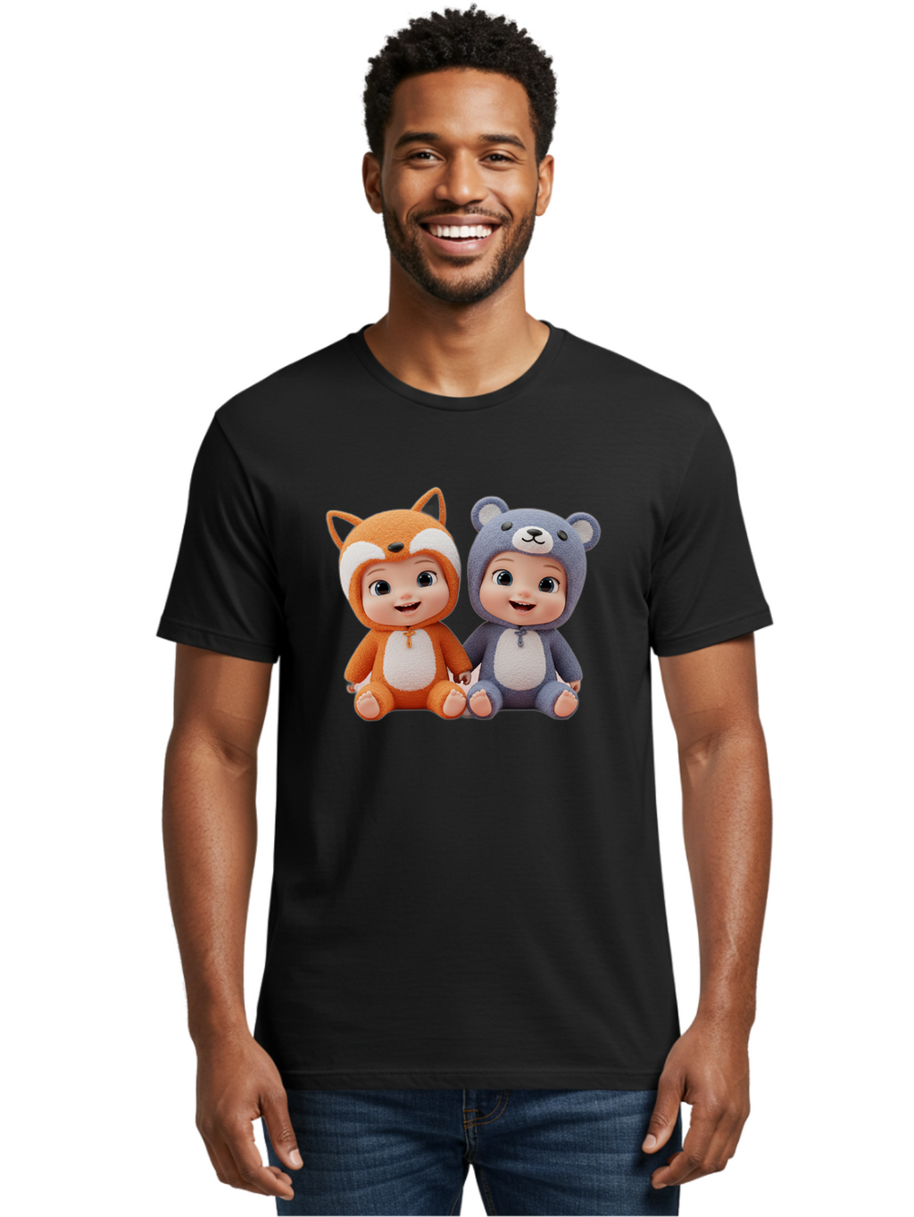 Fox-And-Bear-Babies Men'S Graphic Tee, 100% Cotton, Comfortable Casual Summer Wear, Machine Washable, Vintage Camera, Old Camera, Antique Camera, Black Camera, Classic Photography, Photography Equipment, Nostalgic Device, Film Camera, Bak623