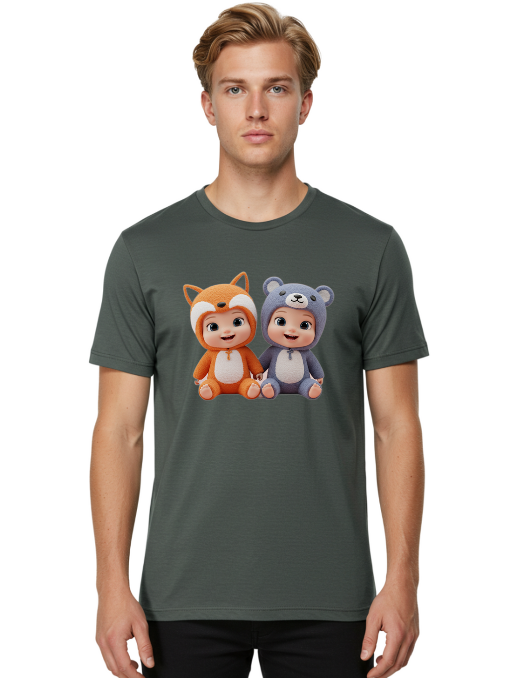 Fox-And-Bear-Babies Men'S Graphic Tee, 100% Cotton, Comfortable Casual Summer Wear, Machine Washable, Vintage Camera, Old Camera, Antique Camera, Black Camera, Classic Photography, Photography Equipment, Nostalgic Device, Film Camera, Bak623