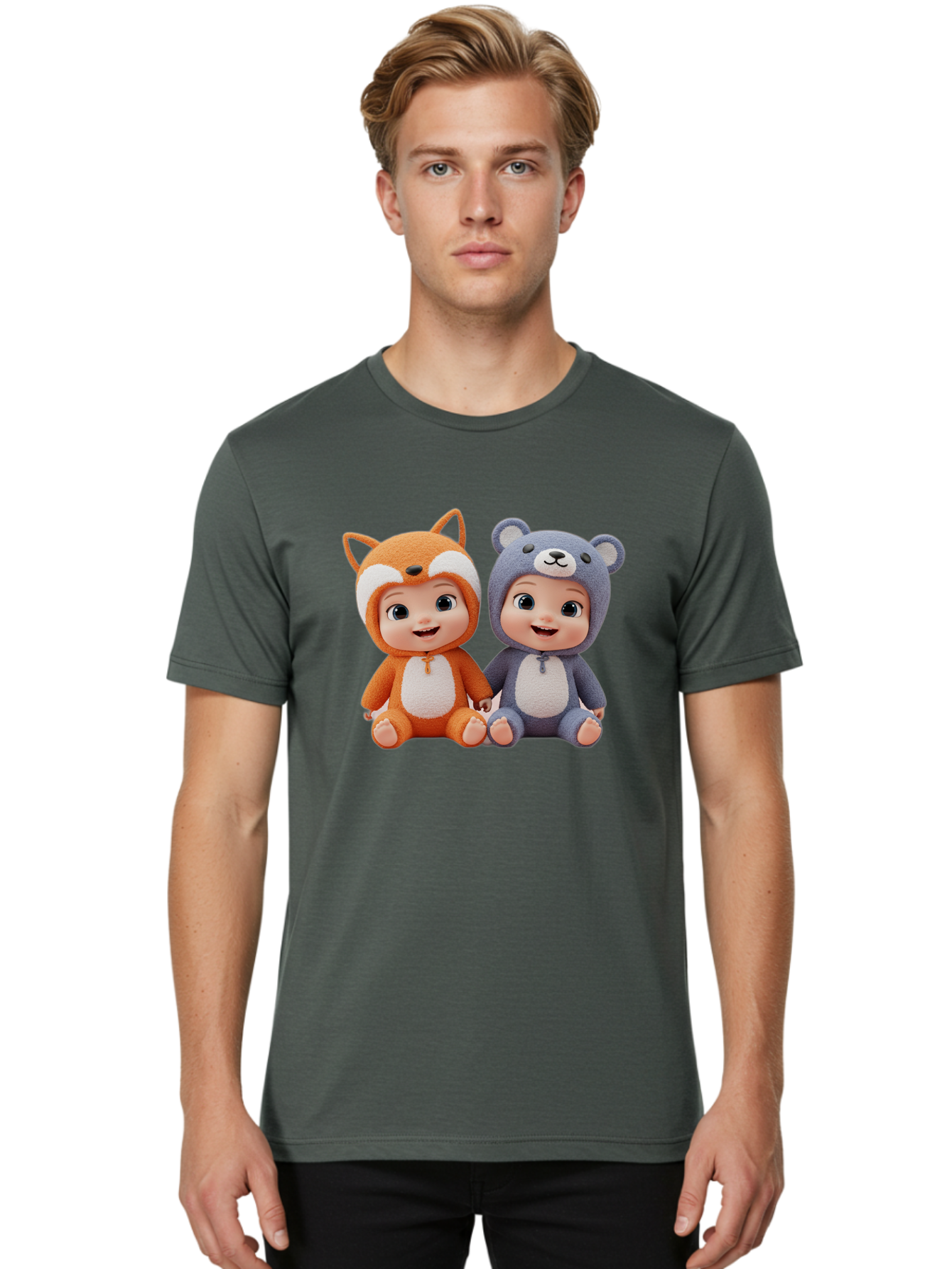 Fox-And-Bear-Babies Men'S Graphic Tee, 100% Cotton, Comfortable Casual Summer Wear, Machine Washable, Vintage Camera, Old Camera, Antique Camera, Black Camera, Classic Photography, Photography Equipment, Nostalgic Device, Film Camera, Bak623