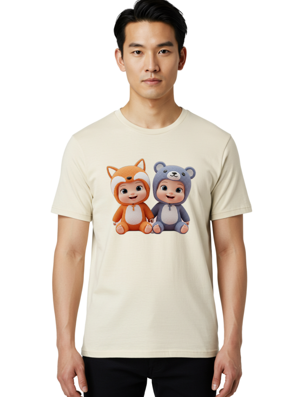 Fox-And-Bear-Babies Men'S Graphic Tee, 100% Cotton, Comfortable Casual Summer Wear, Machine Washable, Vintage Camera, Old Camera, Antique Camera, Black Camera, Classic Photography, Photography Equipment, Nostalgic Device, Film Camera, Bak623
