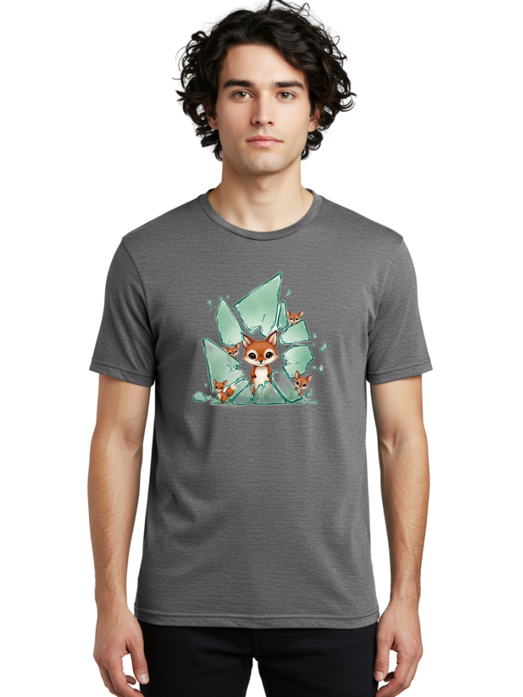 Fox-Breaking-Glass Men'S Graphic Tee, 100% Cotton, Comfortable Casual Summer Wear, Machine Washable, Vintage Camera, Old Camera, Antique Camera, Black Camera, Classic Photography, Photography Equipment, Nostalgic Device, Film Camera, Bak625
