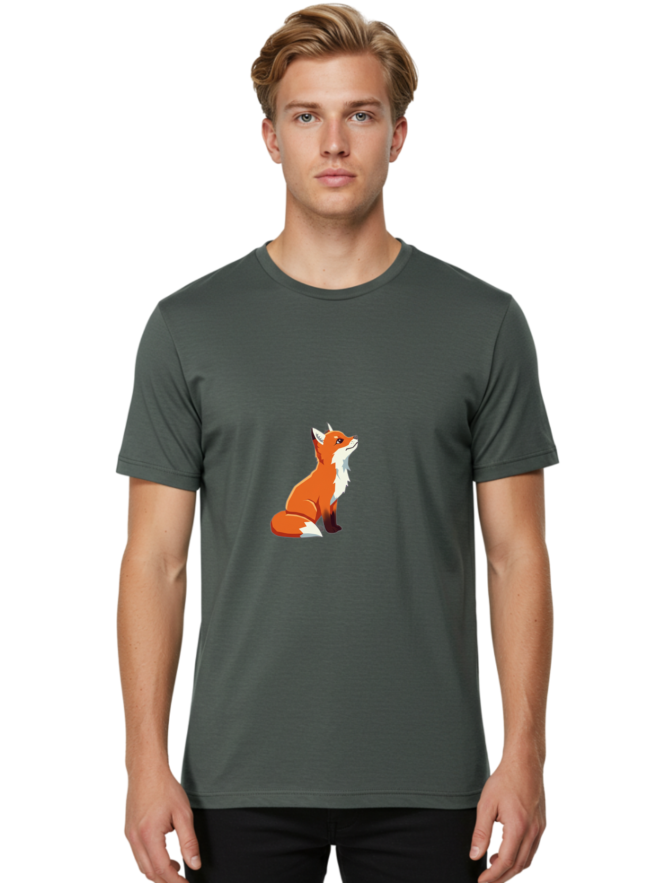 Fox Men'S Graphic Tee, 100% Cotton, Comfortable Casual Summer Wear, Machine Washable, Vintage Camera, Old Camera, Antique Camera, Black Camera, Classic Photography, Photography Equipment, Nostalgic Device, Film Camera, Camera Art Bak627