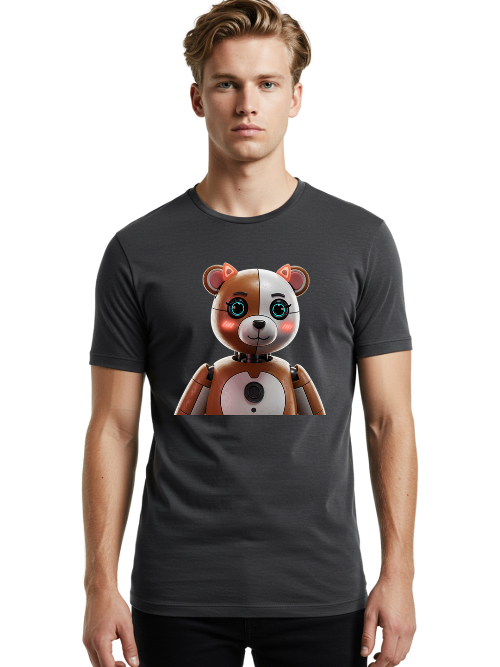 Foxy-The-Pirate-Fox-Robot Men'S Graphic Tee, 100% Cotton, Comfortable Casual Summer Wear, Machine Washable, Vintage Camera, Old Camera, Antique Camera, Black Camera, Classic Photography, Photography Equipment, Nostalgic Device, Film Camera, Bak628