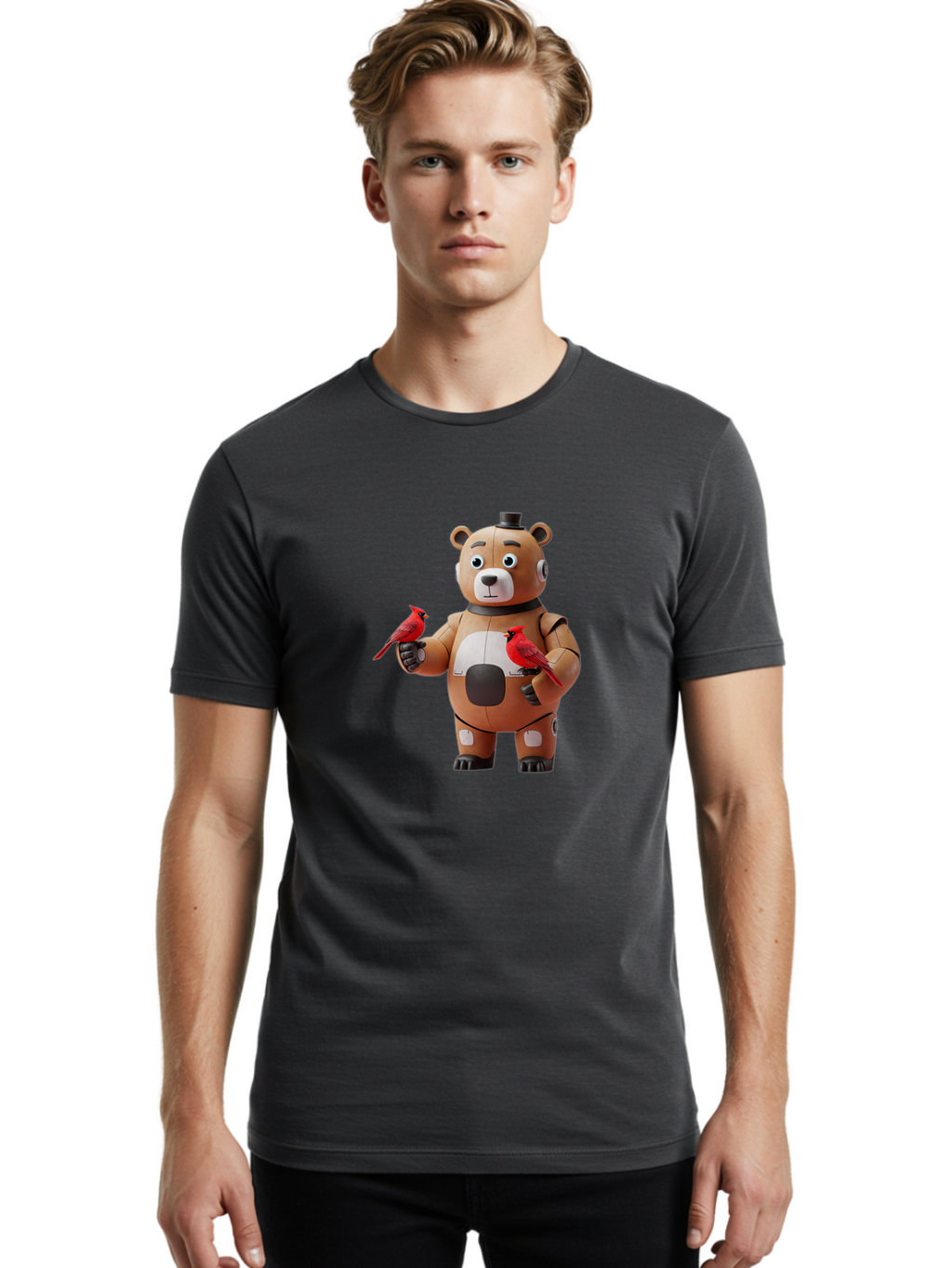 Freddy-Fazbear-1 Men'S Graphic Tee, 100% Cotton, Comfortable Casual Summer Wear, Machine Washable, Vintage Camera, Old Camera, Antique Camera, Black Camera, Classic Photography, Photography Equipment, Nostalgic Device, Film Camera, Camera Art Bak629