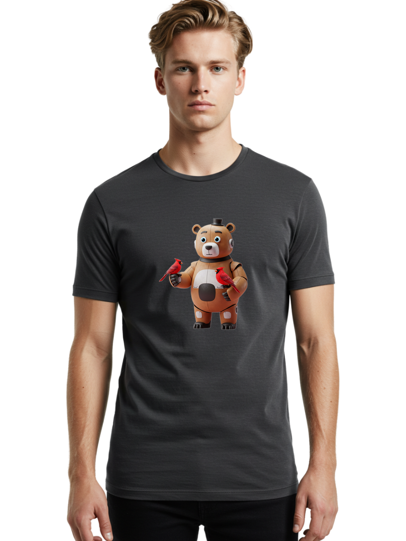 Freddy-Fazbear-1 Men'S Graphic Tee, 100% Cotton, Comfortable Casual Summer Wear, Machine Washable, Vintage Camera, Old Camera, Antique Camera, Black Camera, Classic Photography, Photography Equipment, Nostalgic Device, Film Camera, Camera Art Bak629