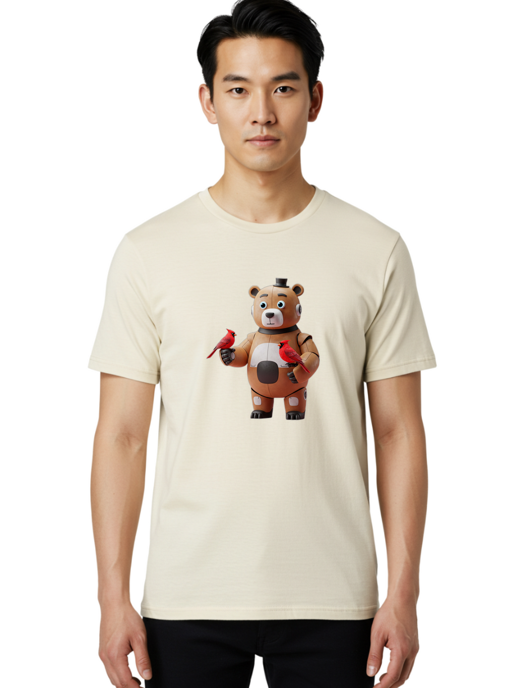 Freddy-Fazbear-1 Men'S Graphic Tee, 100% Cotton, Comfortable Casual Summer Wear, Machine Washable, Vintage Camera, Old Camera, Antique Camera, Black Camera, Classic Photography, Photography Equipment, Nostalgic Device, Film Camera, Camera Art Bak629