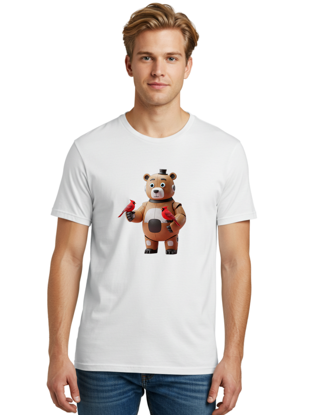 Freddy-Fazbear-1 Men'S Graphic Tee, 100% Cotton, Comfortable Casual Summer Wear, Machine Washable, Vintage Camera, Old Camera, Antique Camera, Black Camera, Classic Photography, Photography Equipment, Nostalgic Device, Film Camera, Camera Art Bak629