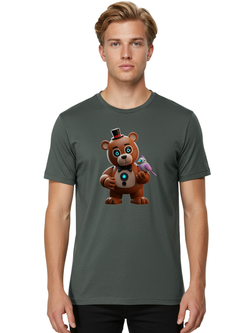 Freddy-Fazbear-2 Men'S Graphic Tee, 100% Cotton, Comfortable Casual Summer Wear, Machine Washable, Vintage Camera, Old Camera, Antique Camera, Black Camera, Classic Photography, Photography Equipment, Nostalgic Device, Film Camera, Camera Art Bak630