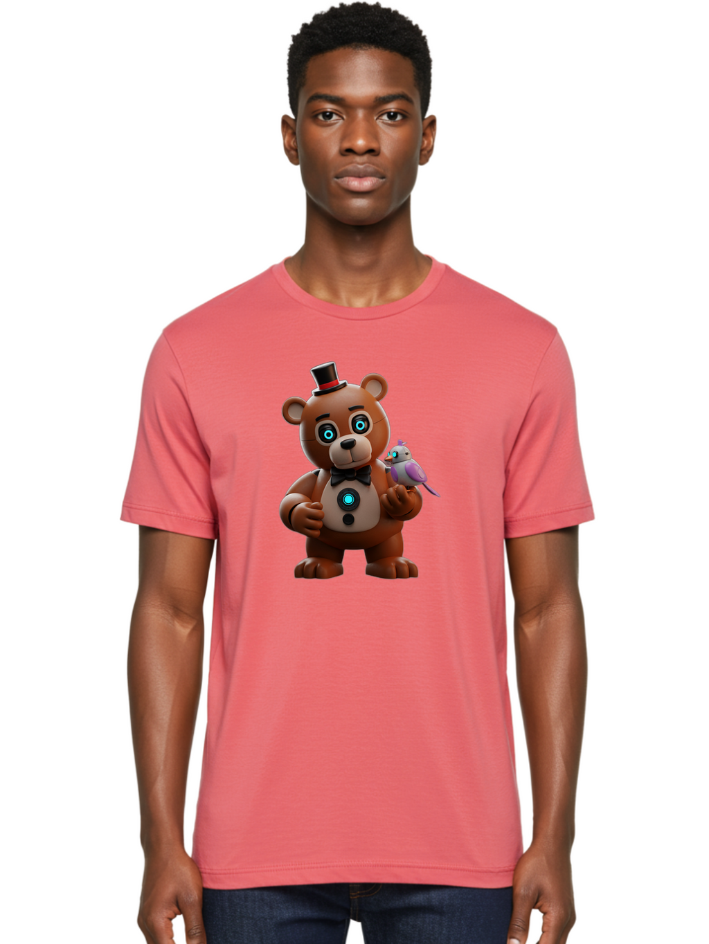Freddy-Fazbear-2 Men'S Graphic Tee, 100% Cotton, Comfortable Casual Summer Wear, Machine Washable, Vintage Camera, Old Camera, Antique Camera, Black Camera, Classic Photography, Photography Equipment, Nostalgic Device, Film Camera, Camera Art Bak630