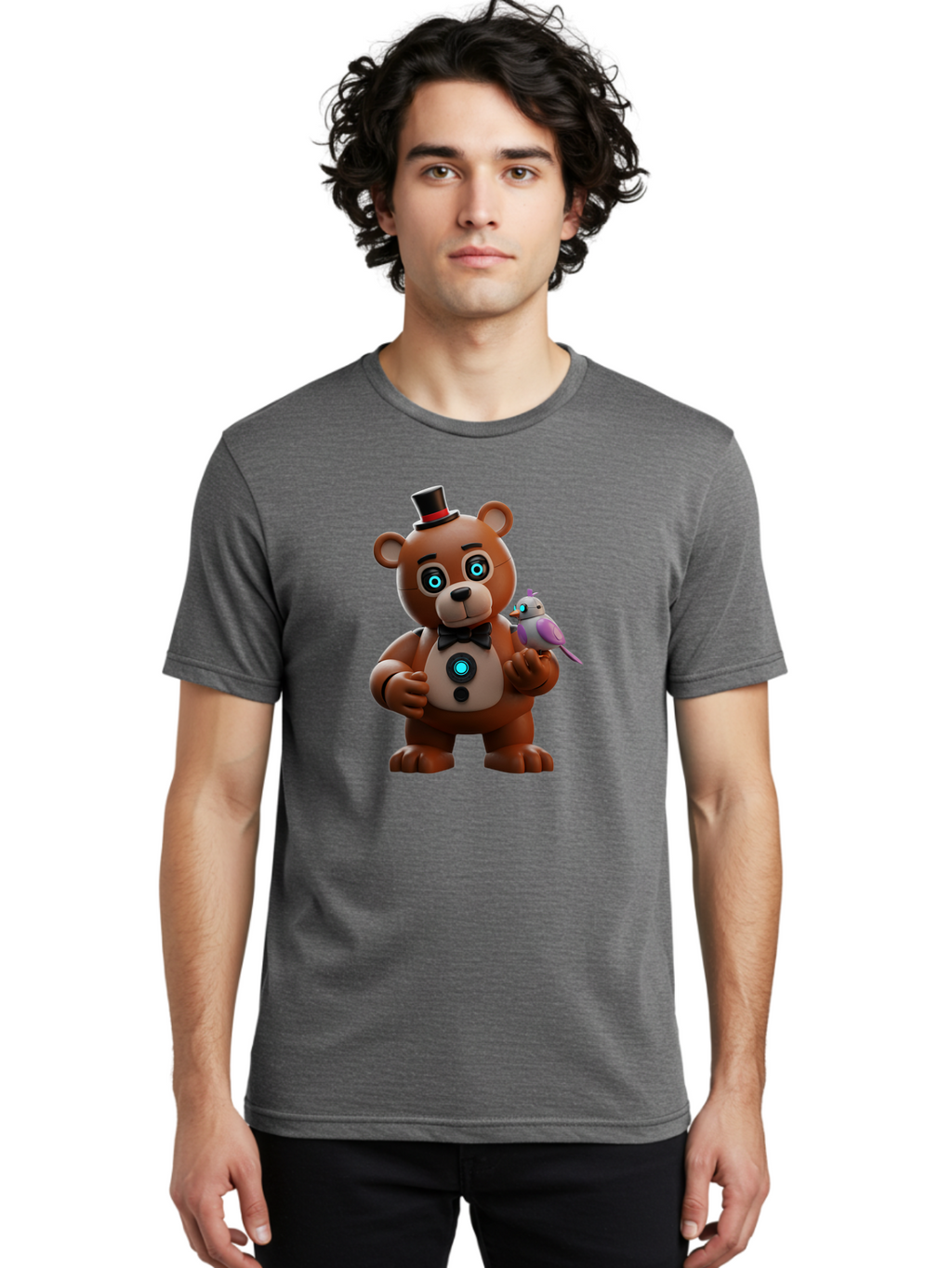 Freddy-Fazbear-2 Men'S Graphic Tee, 100% Cotton, Comfortable Casual Summer Wear, Machine Washable, Vintage Camera, Old Camera, Antique Camera, Black Camera, Classic Photography, Photography Equipment, Nostalgic Device, Film Camera, Camera Art Bak630
