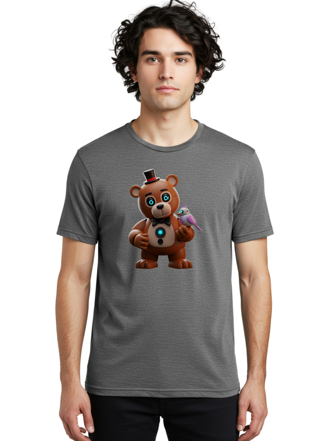 Freddy-Fazbear-2 Men'S Graphic Tee, 100% Cotton, Comfortable Casual Summer Wear, Machine Washable, Vintage Camera, Old Camera, Antique Camera, Black Camera, Classic Photography, Photography Equipment, Nostalgic Device, Film Camera, Camera Art Bak630