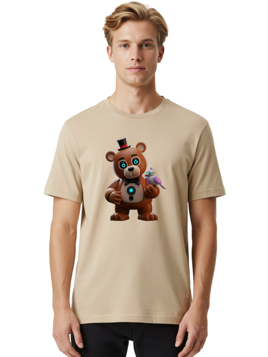 Freddy-Fazbear-2 Men'S Graphic Tee, 100% Cotton, Comfortable Casual Summer Wear, Machine Washable, Vintage Camera, Old Camera, Antique Camera, Black Camera, Classic Photography, Photography Equipment, Nostalgic Device, Film Camera, Camera Art Bak630