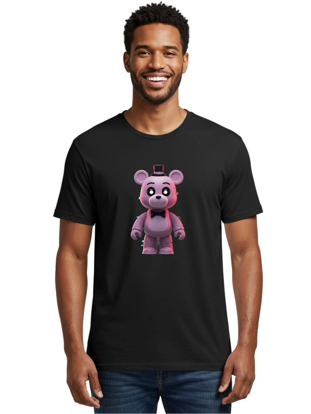 Freddy-Fazbear Men'S Graphic Tee, 100% Cotton, Comfortable Casual Summer Wear, Machine Washable, Vintage Camera, Old Camera, Antique Camera, Black Camera, Classic Photography, Photography Equipment, Nostalgic Device, Film Camera, Camera Art Bak632