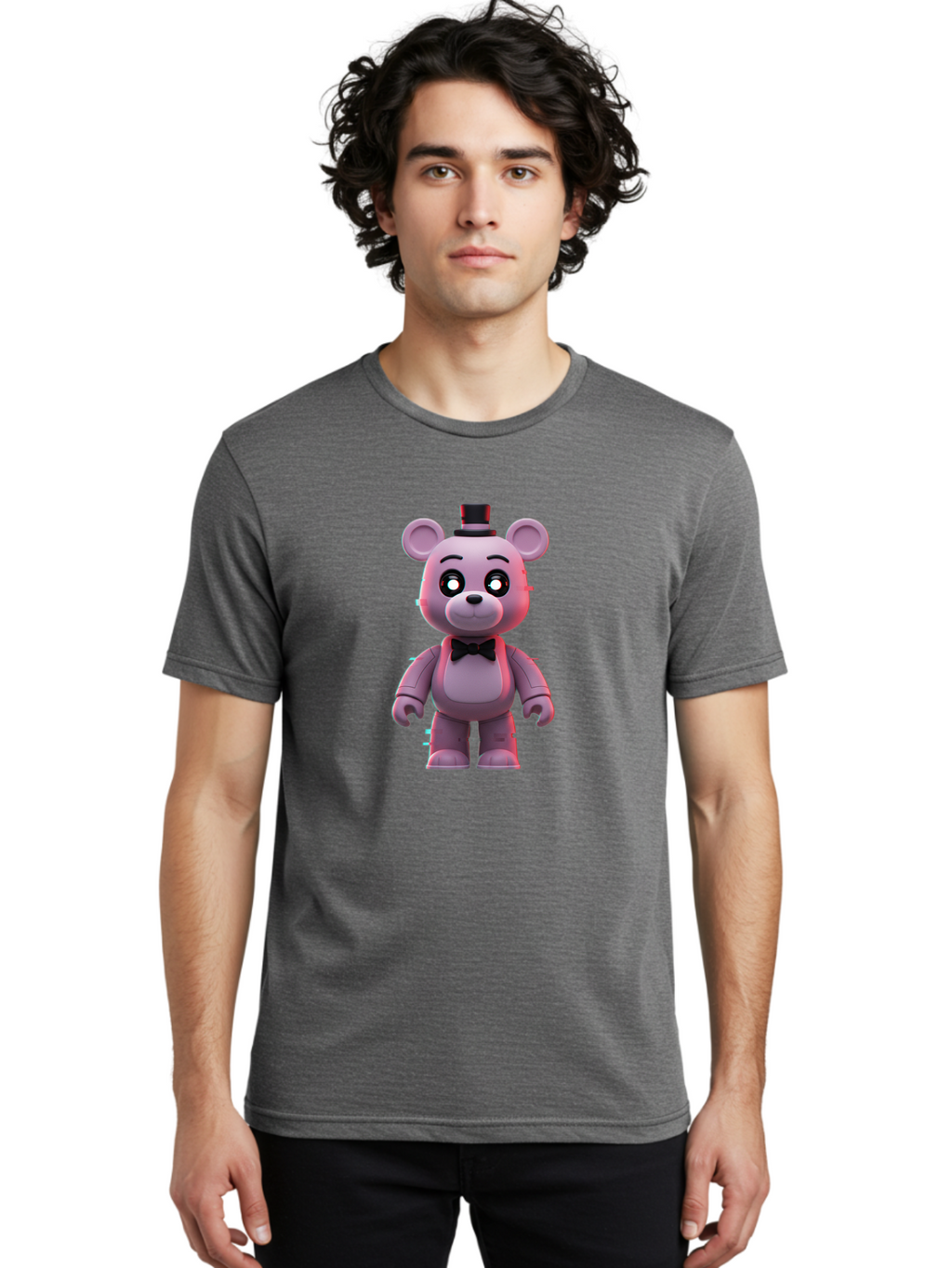 Freddy-Fazbear Men'S Graphic Tee, 100% Cotton, Comfortable Casual Summer Wear, Machine Washable, Vintage Camera, Old Camera, Antique Camera, Black Camera, Classic Photography, Photography Equipment, Nostalgic Device, Film Camera, Camera Art Bak632