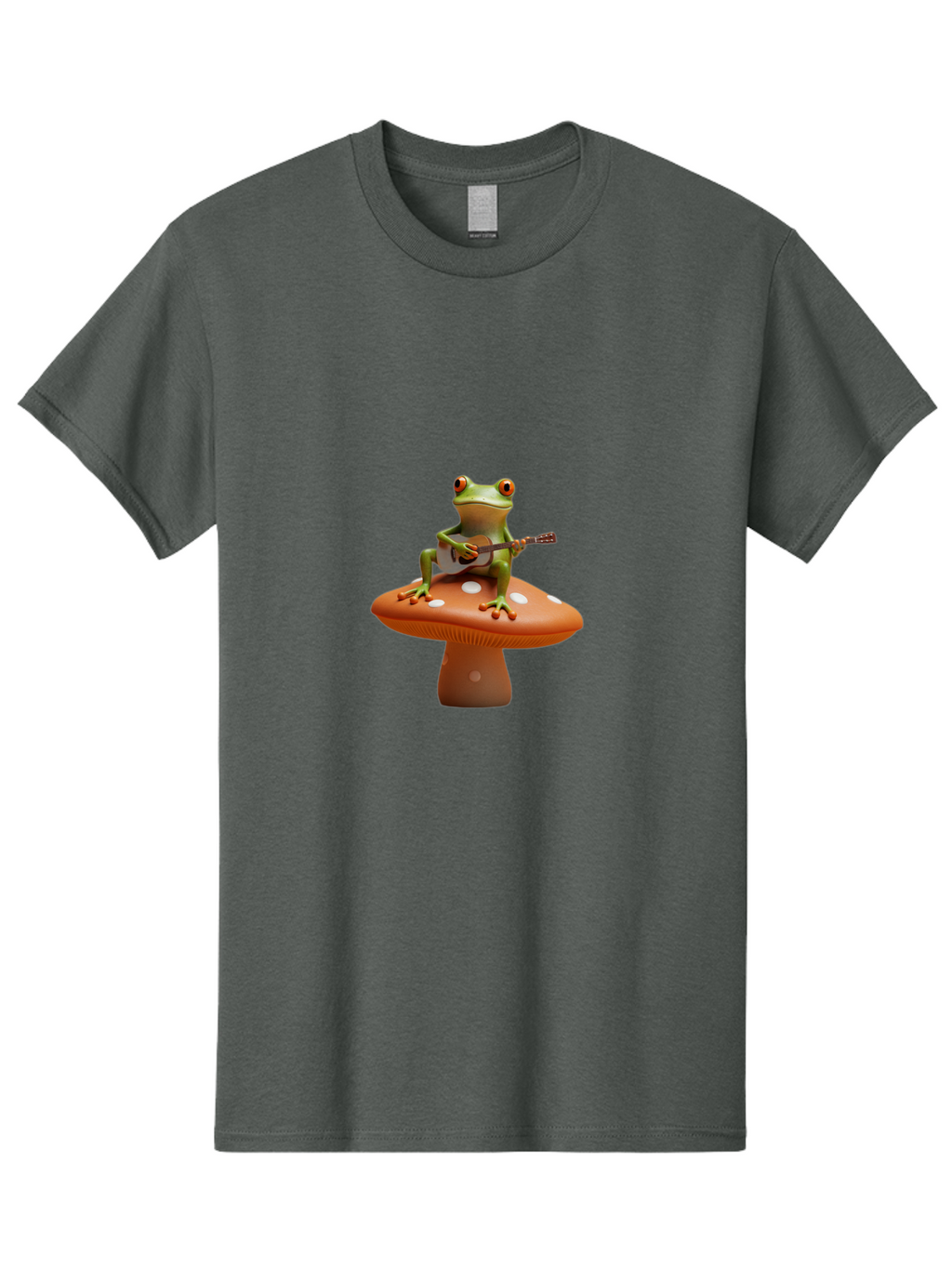 Frog-On-Mushroom-With-Guitar Men'S Graphic Tee, 100% Cotton, Comfortable Casual Summer Wear, Machine Washable, Vintage Camera, Old Camera, Antique Camera, Black Camera, Classic Photography, Photography Equipment, Nostalgic Device, Film Camera, Bak635
