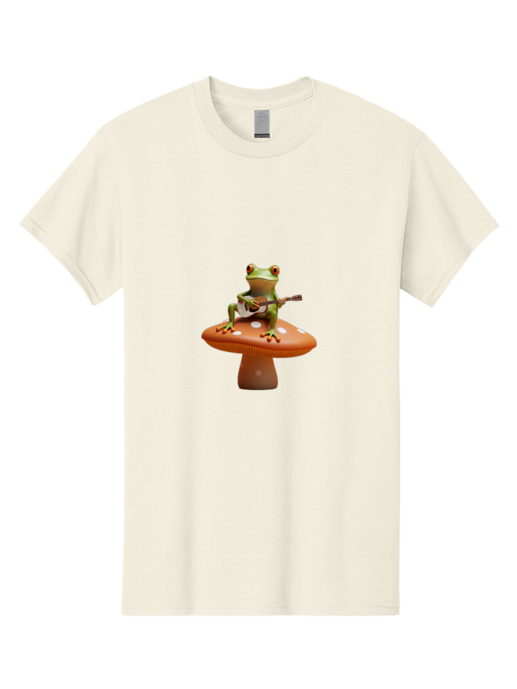 Frog-On-Mushroom-With-Guitar Men'S Graphic Tee, 100% Cotton, Comfortable Casual Summer Wear, Machine Washable, Vintage Camera, Old Camera, Antique Camera, Black Camera, Classic Photography, Photography Equipment, Nostalgic Device, Film Camera, Bak635
