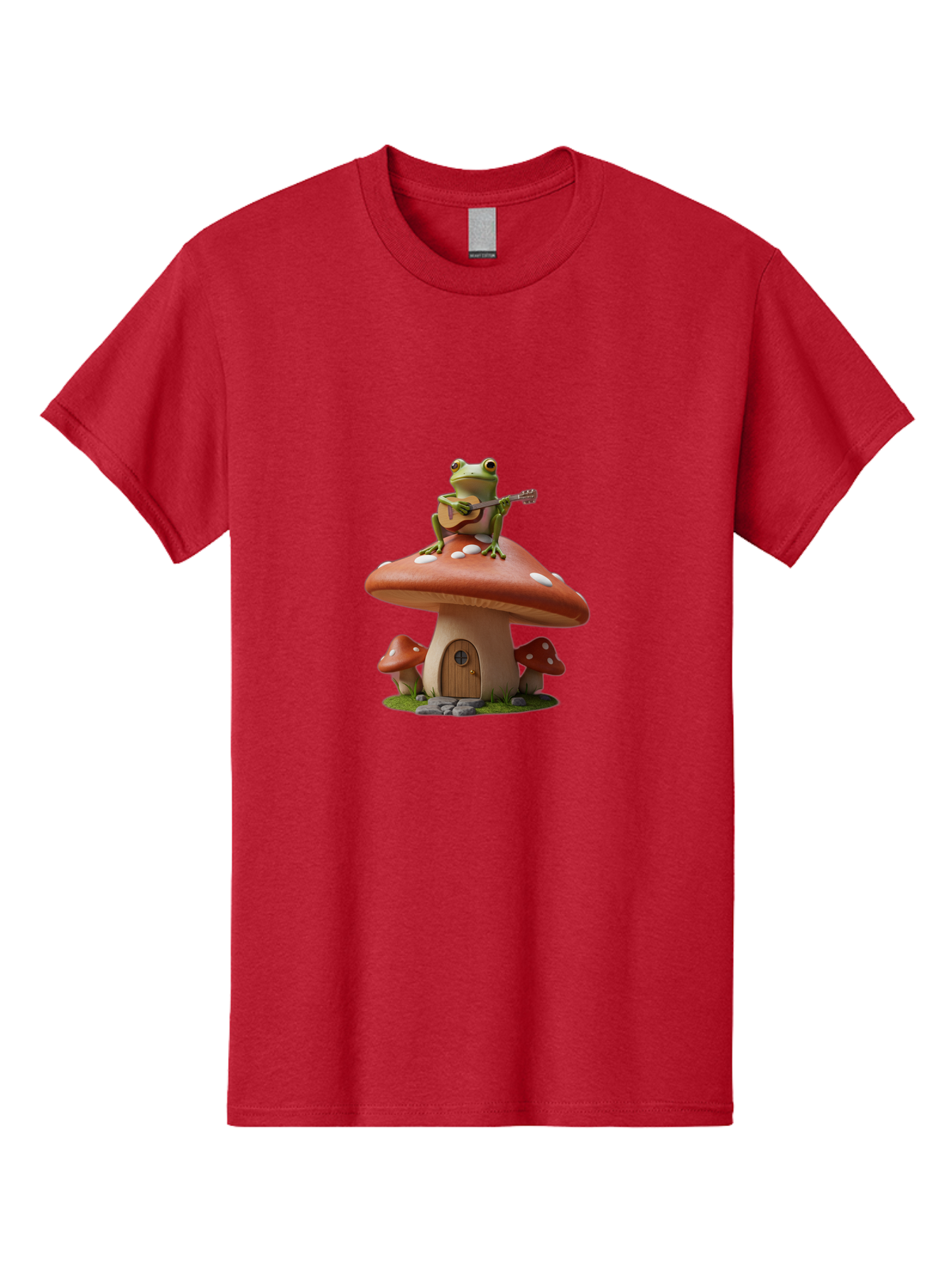 Frog-Playing-Guitar-On-Mushroom Men'S Graphic Tee, 100% Cotton, Comfortable Casual Summer Wear, Machine Washable, Vintage Camera, Old Camera, Antique Camera, Black Camera, Classic Photography, Photography Equipment, Nostalgic Device, Bak638