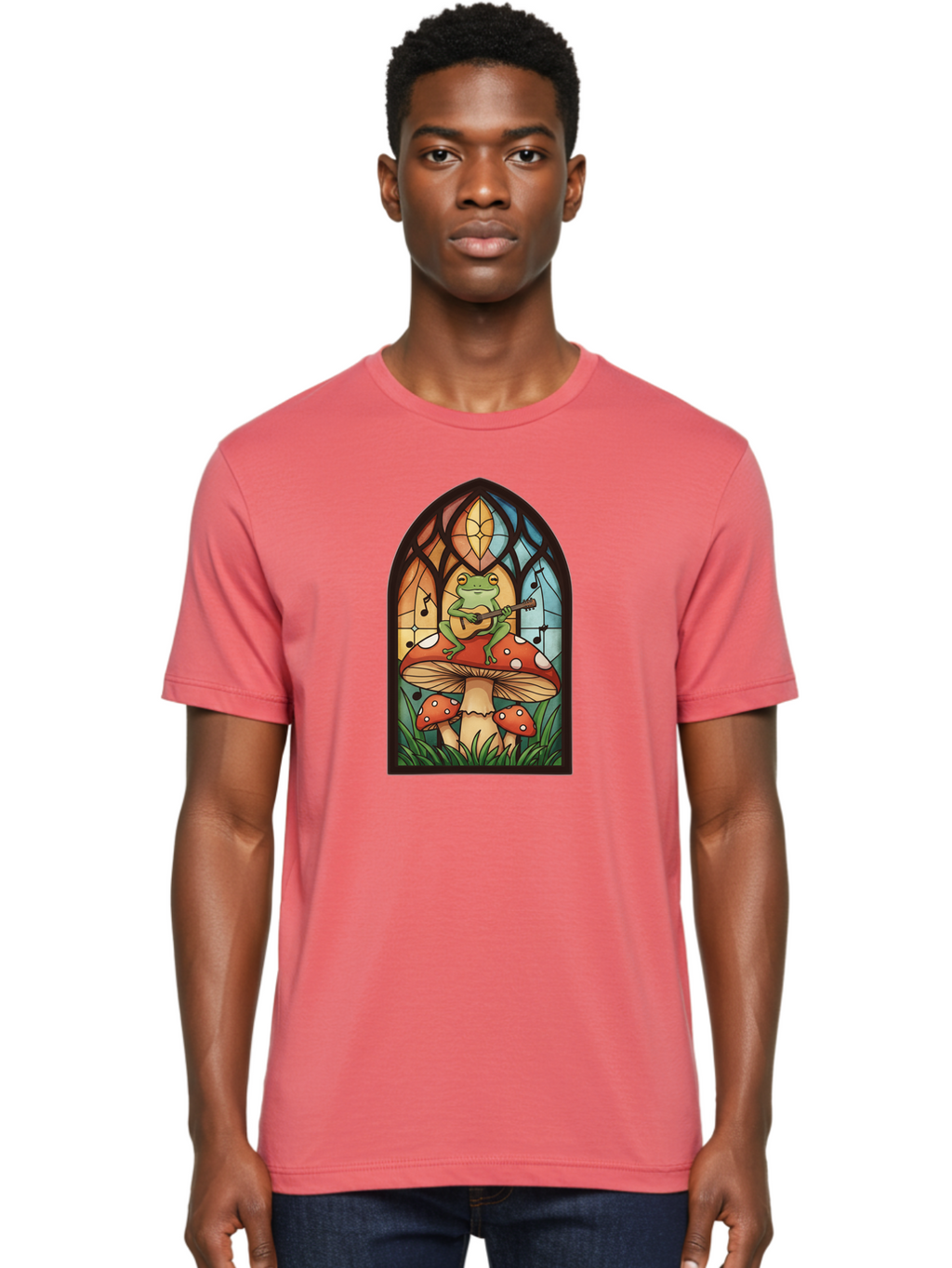 Frog-Playing-Ukulele-1 Men'S Graphic Tee, 100% Cotton, Comfortable Casual Summer Wear, Machine Washable, Vintage Camera, Old Camera, Antique Camera, Black Camera, Classic Photography, Photography Equipment, Nostalgic Device, Film Camera, Bak640