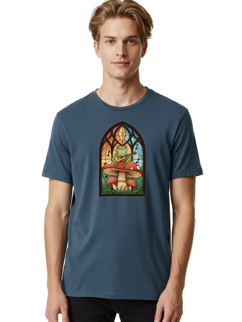 Frog-Playing-Ukulele-1 Men'S Graphic Tee, 100% Cotton, Comfortable Casual Summer Wear, Machine Washable, Vintage Camera, Old Camera, Antique Camera, Black Camera, Classic Photography, Photography Equipment, Nostalgic Device, Film Camera, Bak640