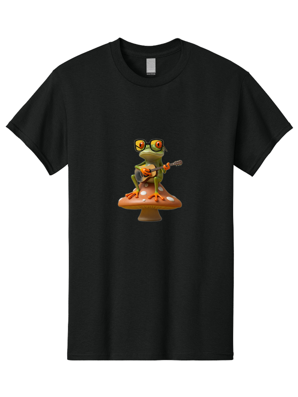 Frog-With-Guitar-1 Men'S Graphic Tee, 100% Cotton, Comfortable Casual Summer Wear, Machine Washable, Vintage Camera, Old Camera, Antique Camera, Black Camera, Classic Photography, Photography Equipment, Nostalgic Device, Film Camera, Bak642