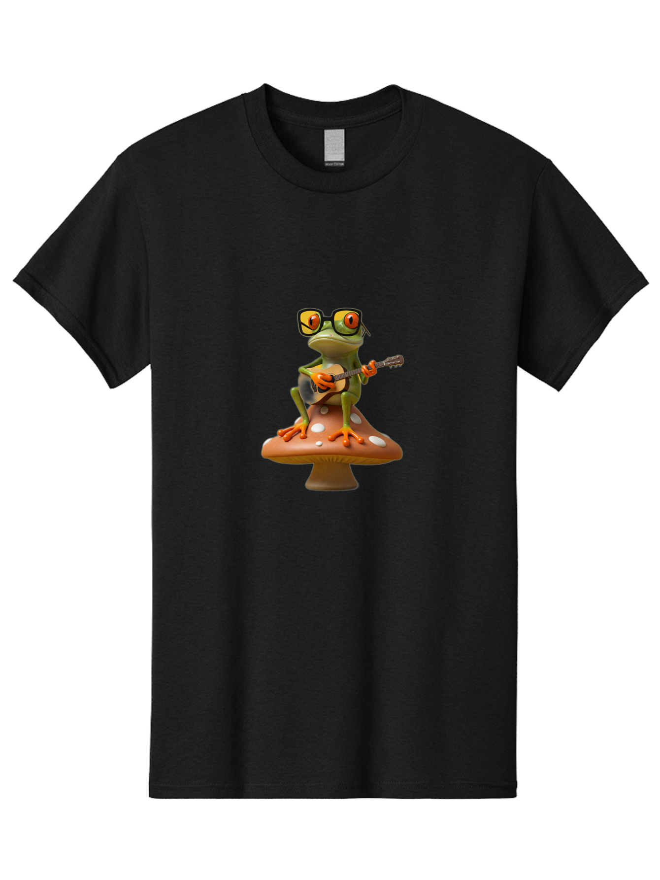 Frog-With-Guitar-1 Men'S Graphic Tee, 100% Cotton, Comfortable Casual Summer Wear, Machine Washable, Vintage Camera, Old Camera, Antique Camera, Black Camera, Classic Photography, Photography Equipment, Nostalgic Device, Film Camera, Bak642