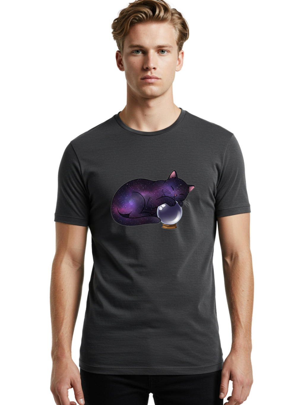 Galaxy-Cat Men'S Graphic Tee, 100% Cotton, Comfortable Casual Summer Wear, Machine Washable, Vintage Camera, Old Camera, Antique Camera, Black Camera, Classic Photography, Photography Equipment, Nostalgic Device, Film Camera, Camera Art Bak646