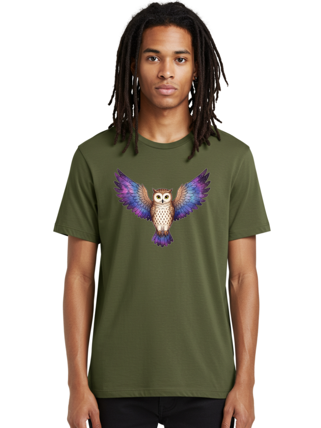 Galaxy-Owl-1 Men'S Graphic Tee, 100% Cotton, Comfortable Casual Summer Wear, Machine Washable, Vintage Camera, Old Camera, Antique Camera, Black Camera, Classic Photography, Photography Equipment, Nostalgic Device, Film Camera, Camera Art Bak653