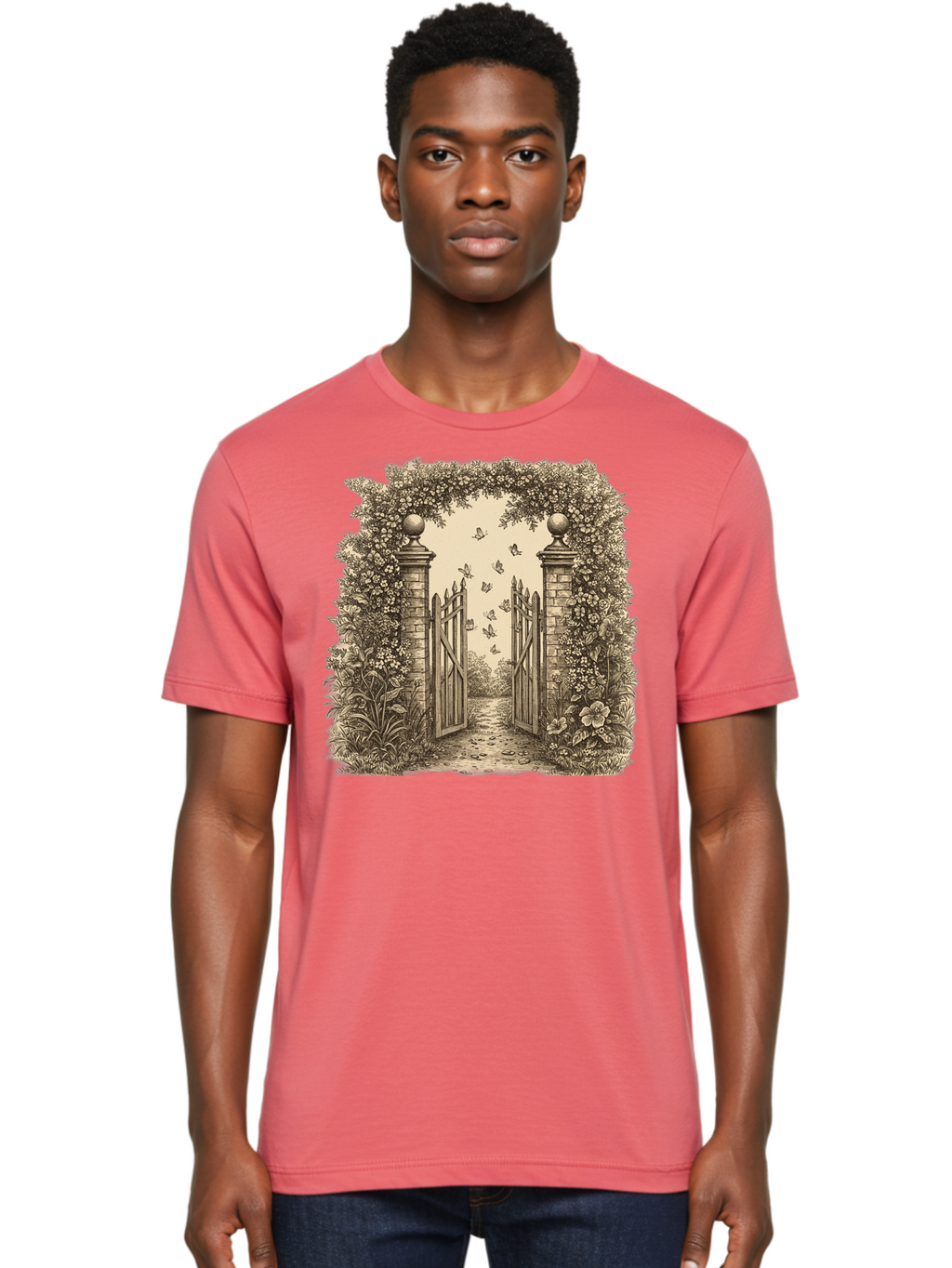 Garden-Gate Men'S Graphic Tee, 100% Cotton, Comfortable Casual Summer Wear, Machine Washable, Vintage Camera, Old Camera, Antique Camera, Black Camera, Classic Photography, Photography Equipment, Nostalgic Device, Film Camera, Camera Art Bak657